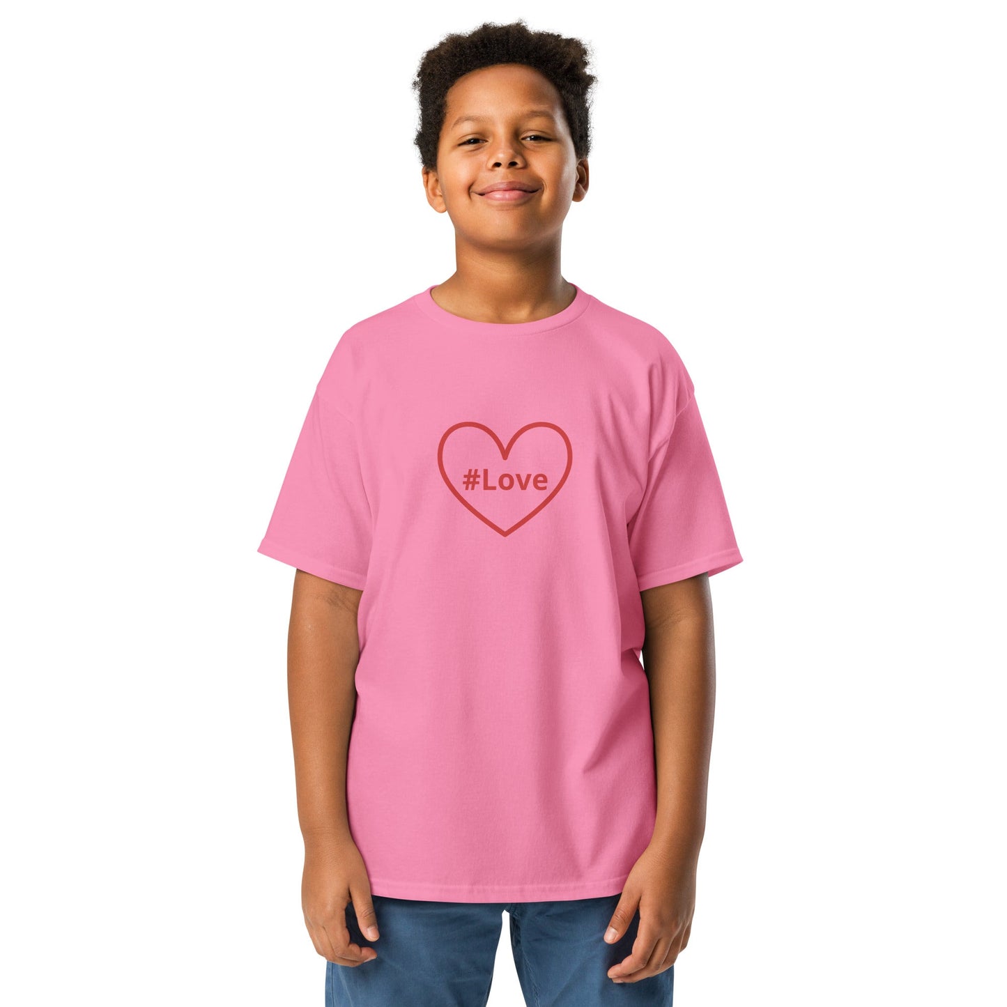 #Love Red Heart Youth Classic Tee - Kid's & Youth Apparel - Discovery Co.