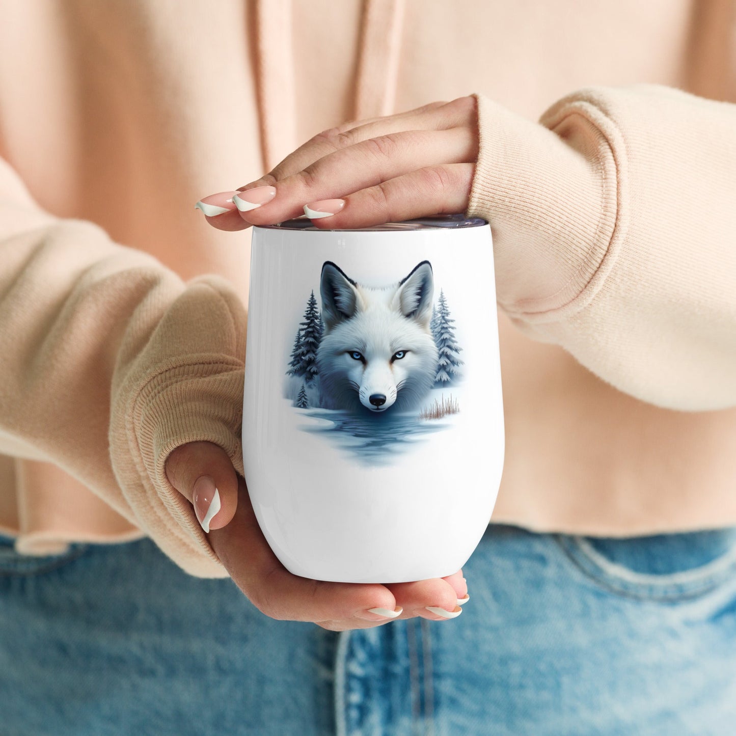 Majestic Fox Stainless Steel Wine Tumbler - Steel Tumbler - Discovery Co.
