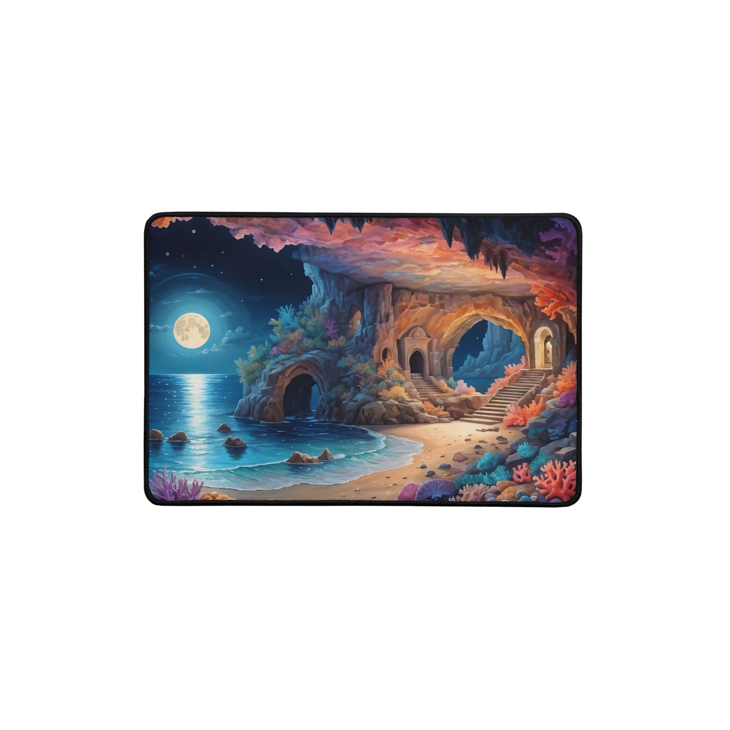 Majestic Moonlit Beach Desk Mat - Mouse Pads - Discovery Co.