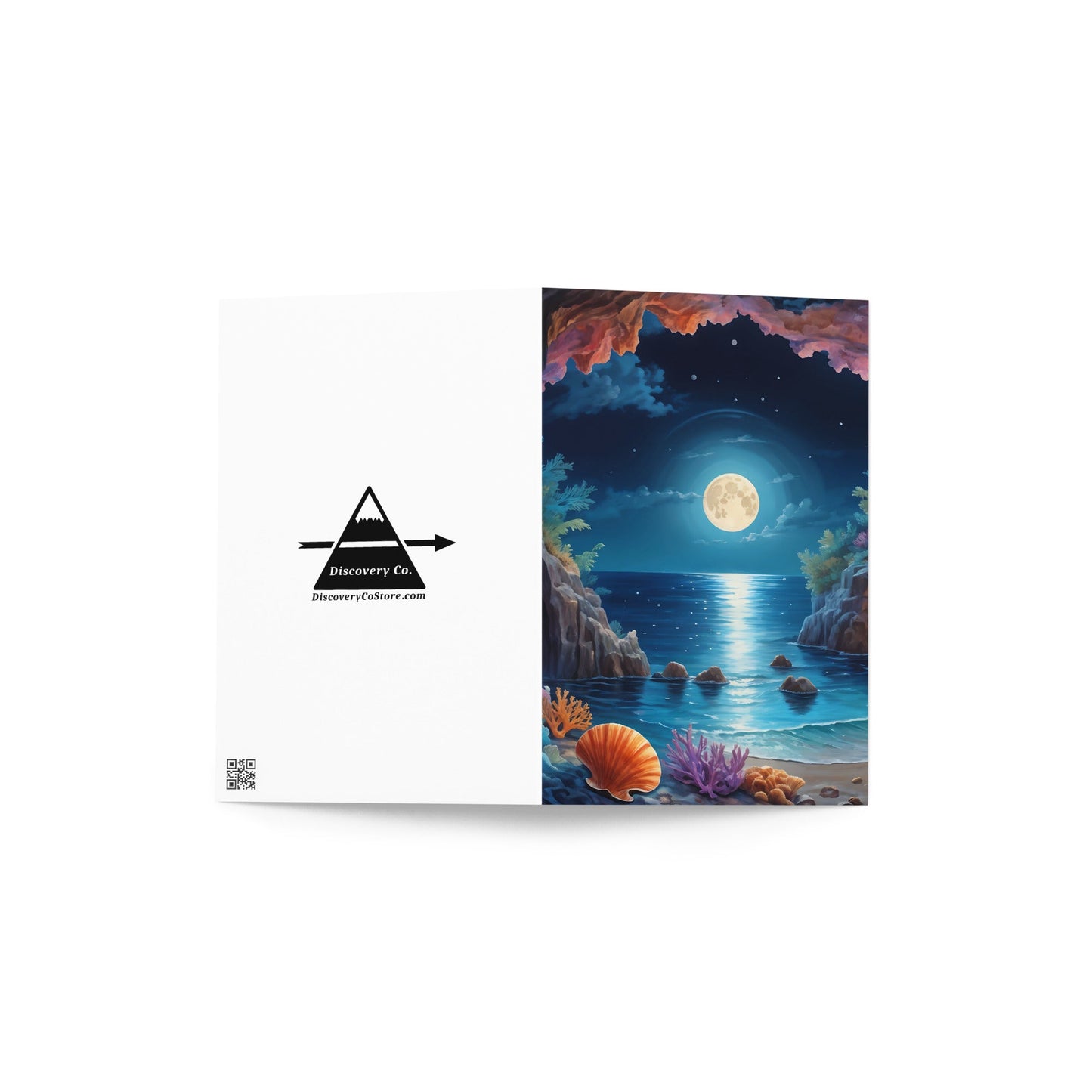 Majestic Moonlit Beach Greeting Card - Greeting Card - Discovery Co.