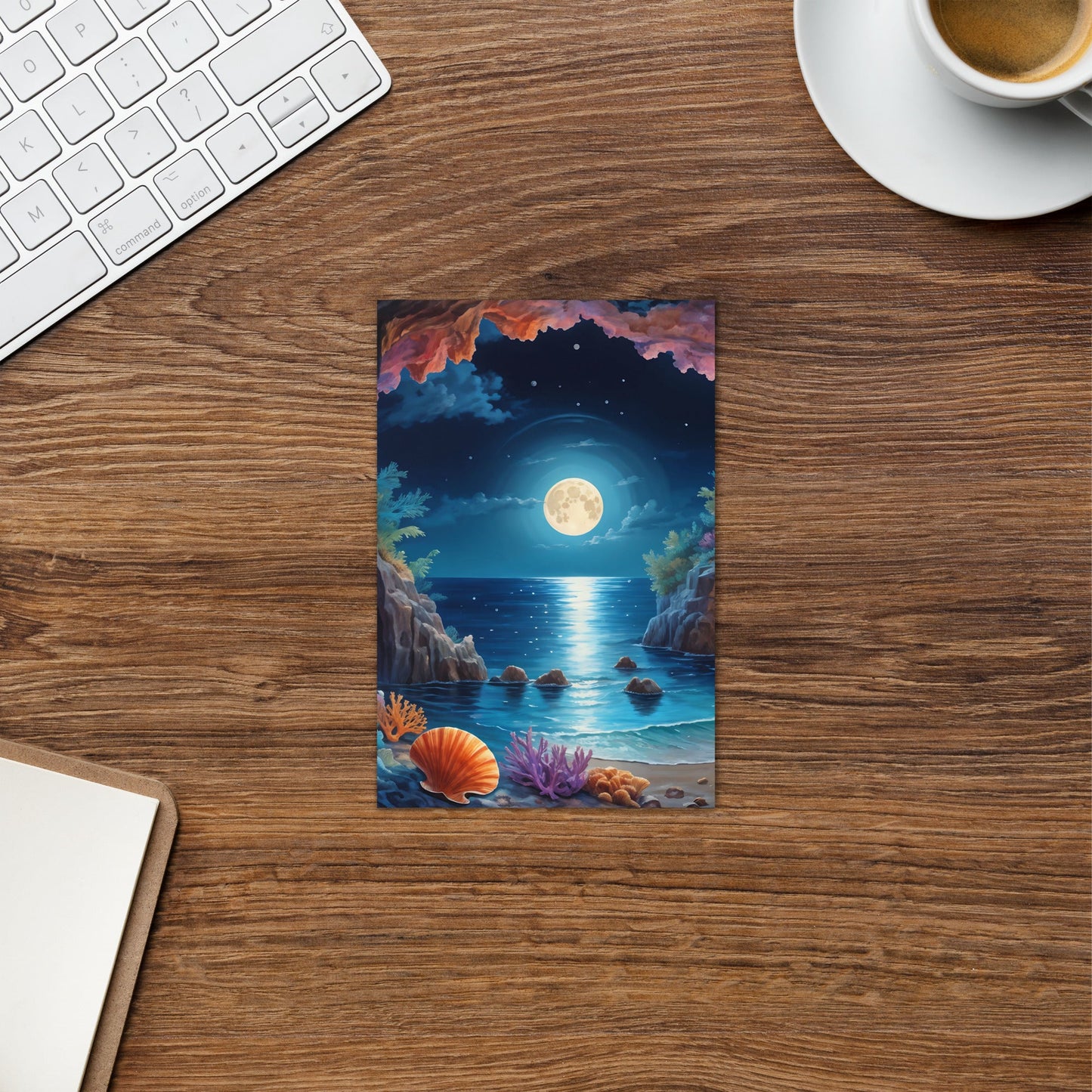 Majestic Moonlit Beach Greeting Card - Greeting Card - Discovery Co.