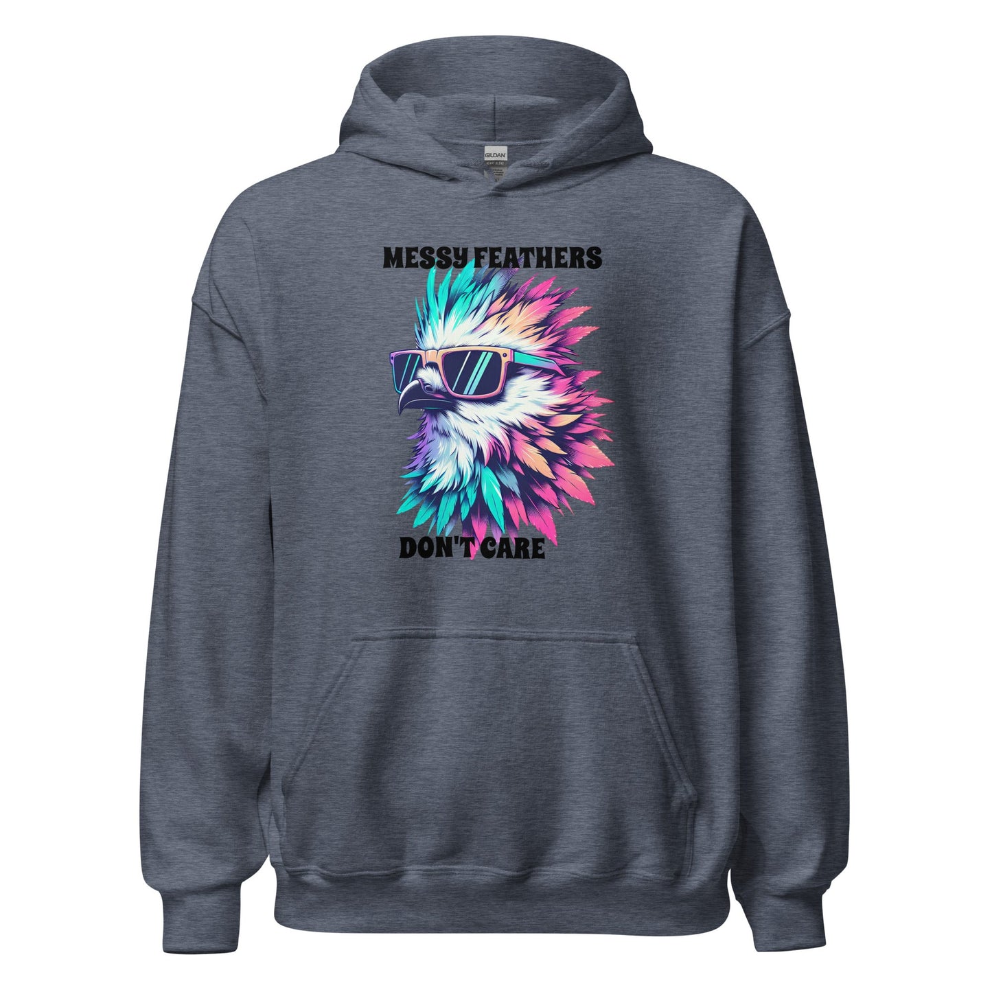 Messy Feathers Don't Care Men's (Unisex) Hoodie - Hoodies - Discovery Co.