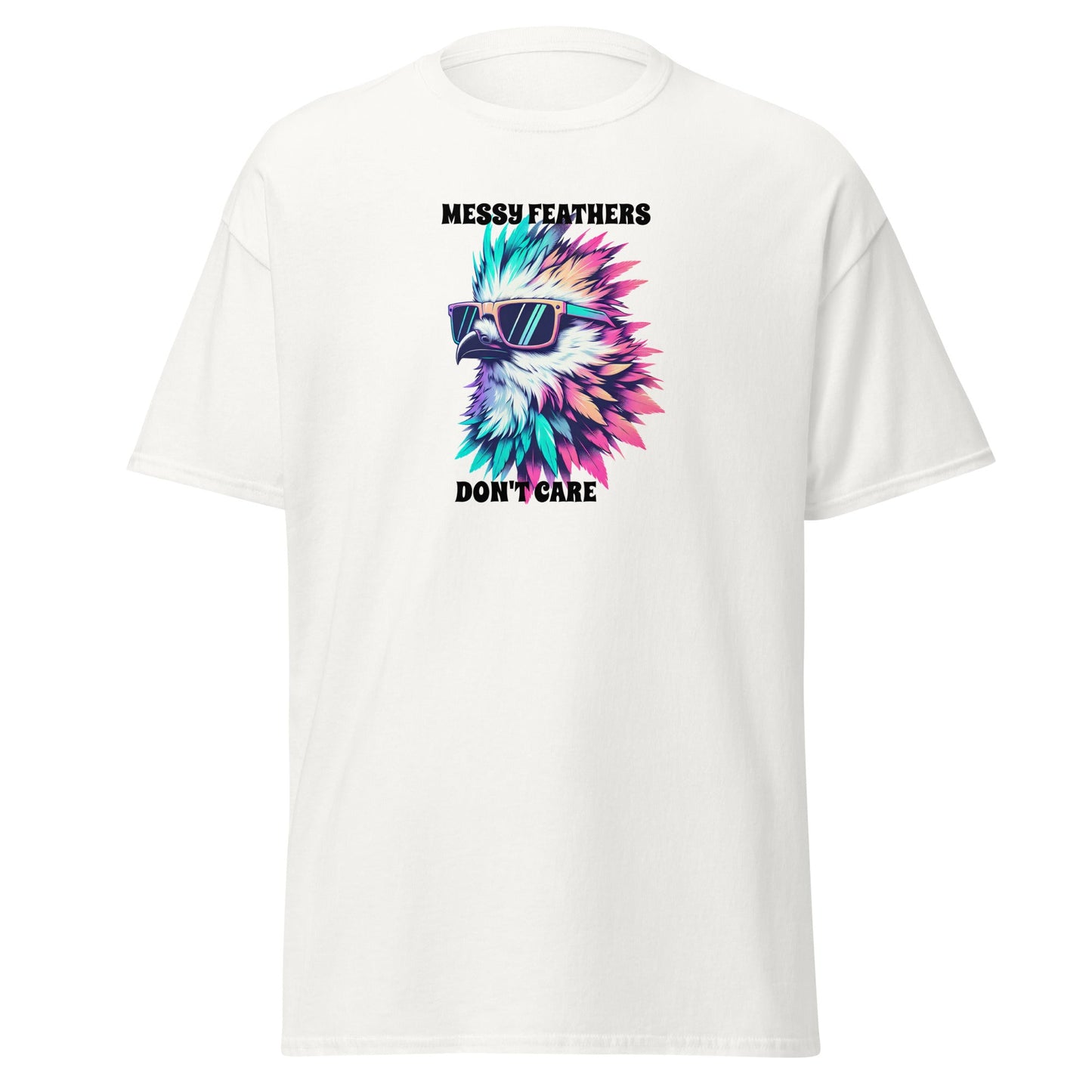 Messy Feathers Don't Care Women's (Unisex) Classic Tee - Women's Shirts - Discovery Co.