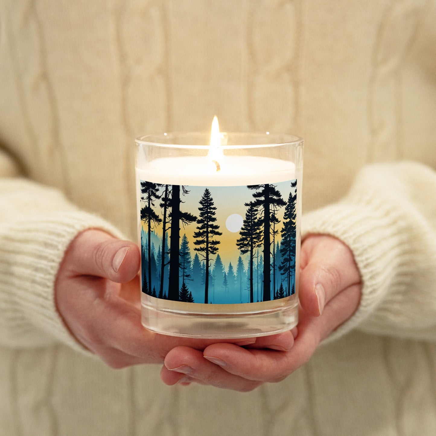 Misty Forest Glass Jar Soy Wax Candle - Candles - Discovery Co.