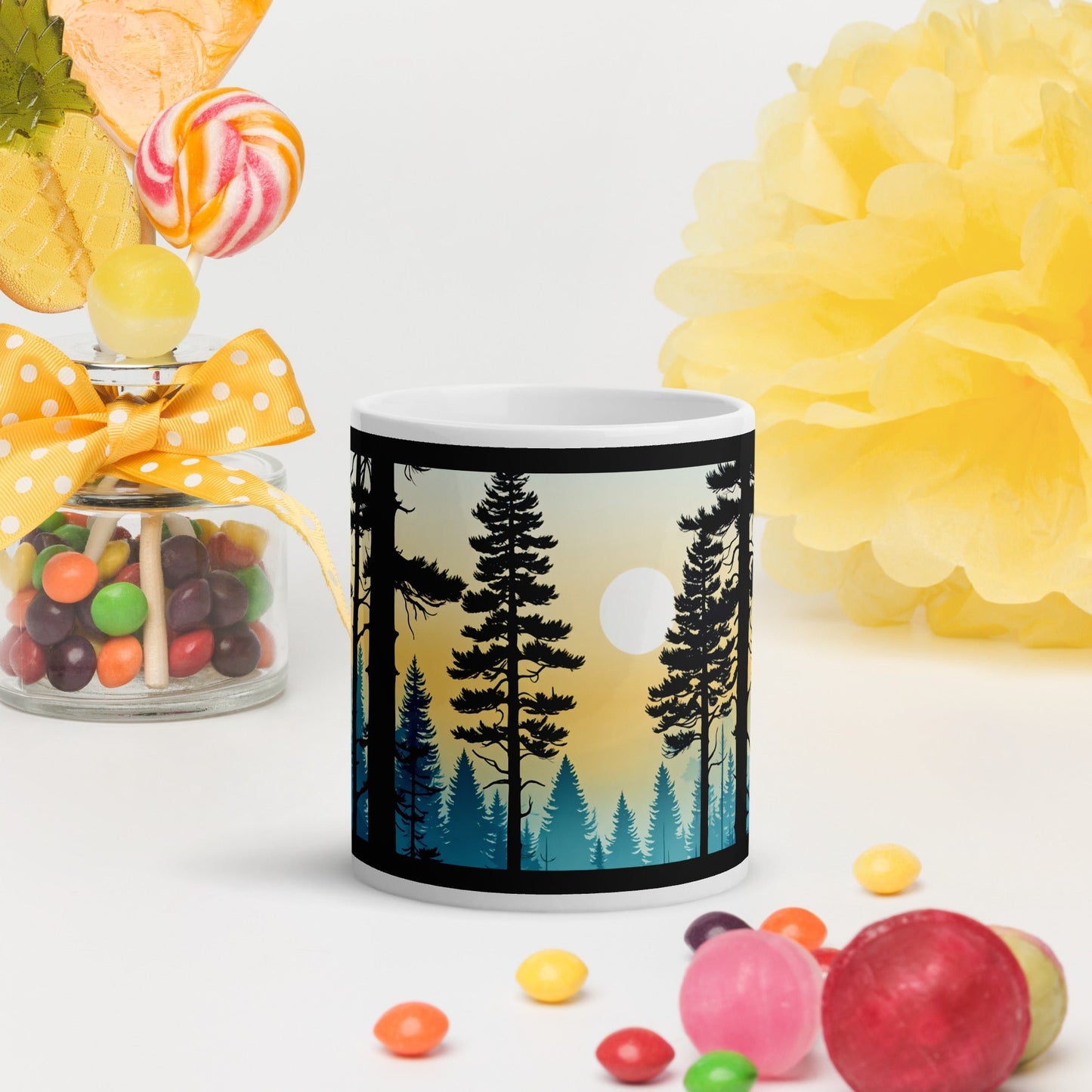 Misty Forest White Glossy Mug (11 oz, 15 oz, 20 oz) - Mugs - Discovery Co.