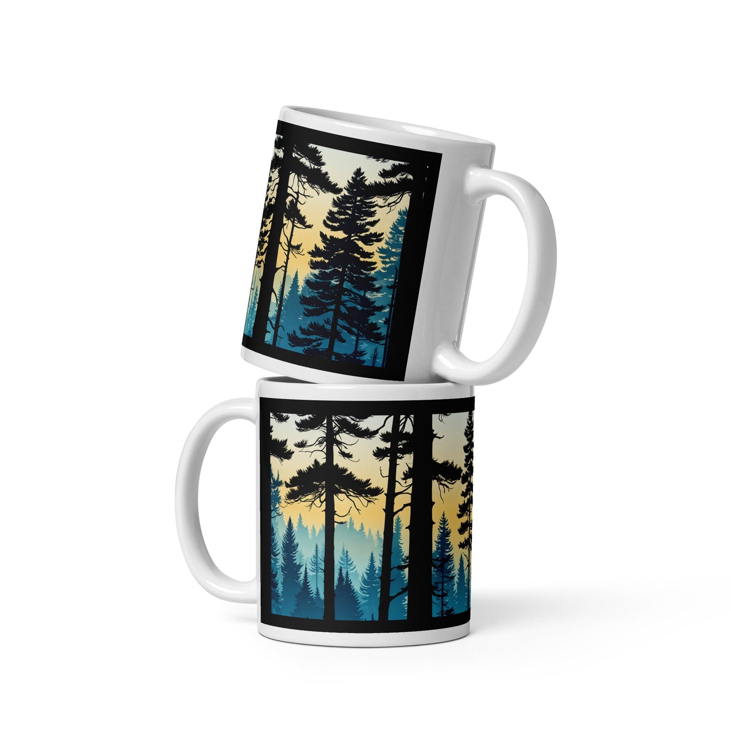 Misty Forest White Glossy Mug (11 oz, 15 oz, 20 oz) - Mugs - Discovery Co.