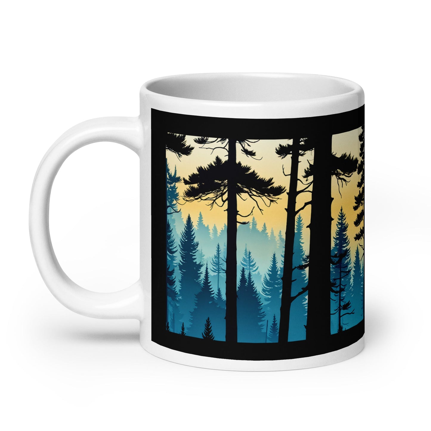 Misty Forest White Glossy Mug (11 oz, 15 oz, 20 oz) - Mugs - Discovery Co.