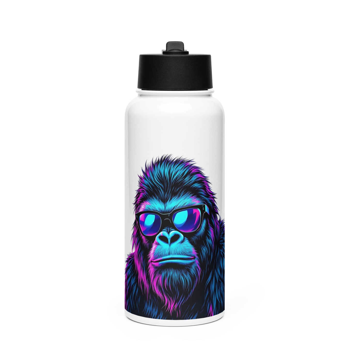 Monkey Stainless Steel Water Bottle With Straw Lid - Stainless Steel Water Bottle With Straw Lid - Discovery Co.