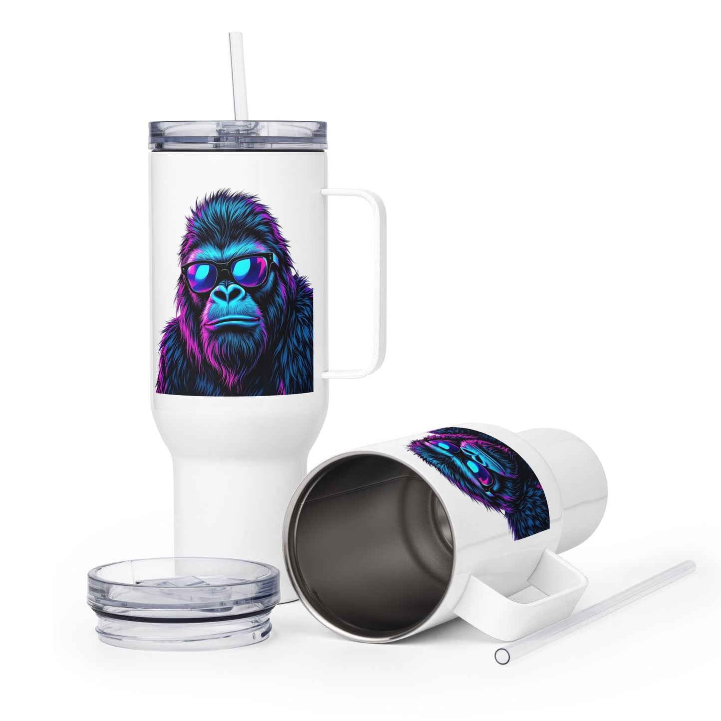 Monkey Travel Mug With Handle (25 oz and 40 oz) - Travel Mug - Discovery Co.