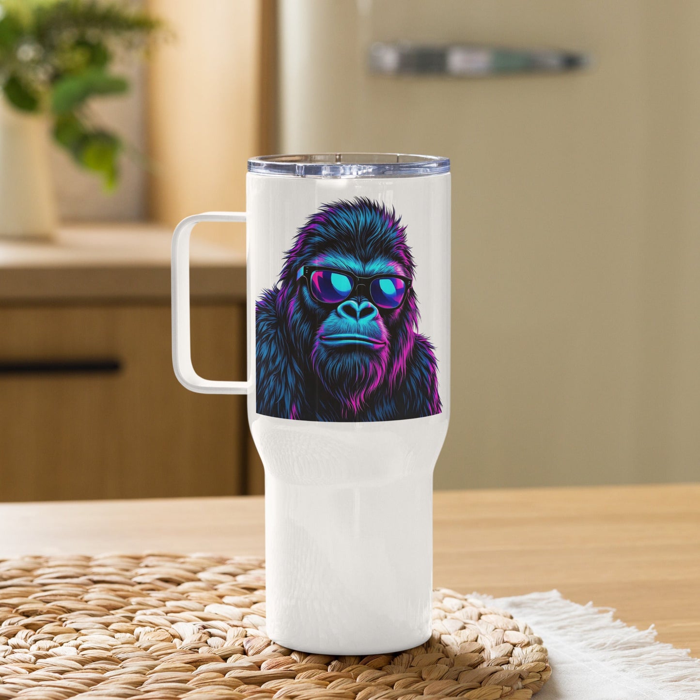 Monkey Travel Mug With Handle (25 oz and 40 oz) - Travel Mug - Discovery Co.