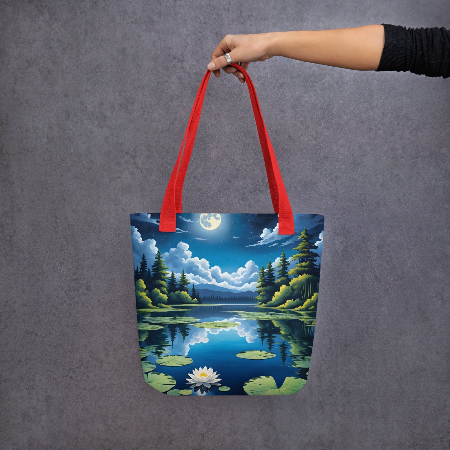 Moon Over Lake II Tote Bag - Tote Bags - Discovery Co.