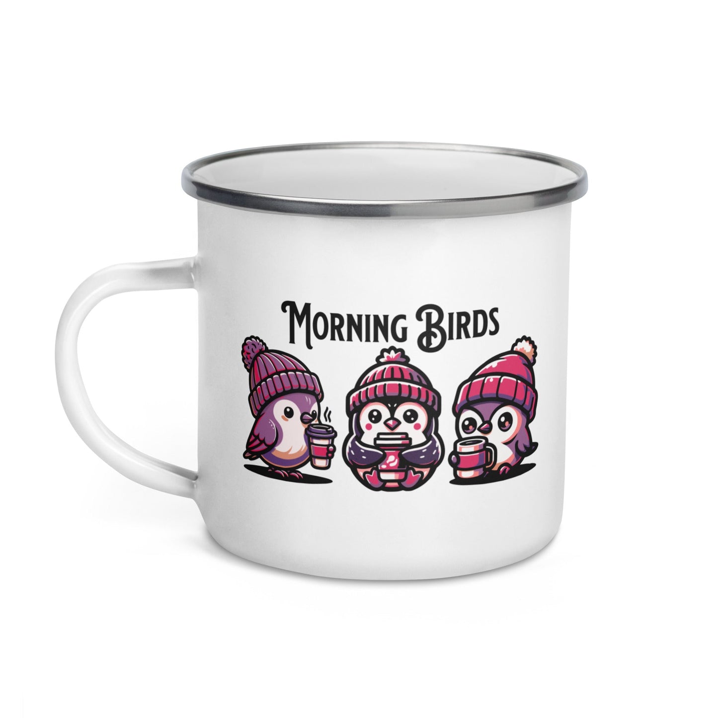 Morning Birds (Purple) Enamel Mug - Mugs - Discovery Co.