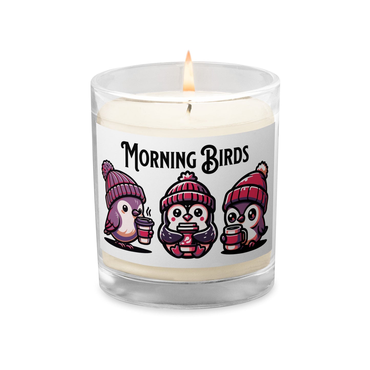 Morning Birds (Purple) Glass Jar Soy Wax Candle - Candles - Discovery Co.