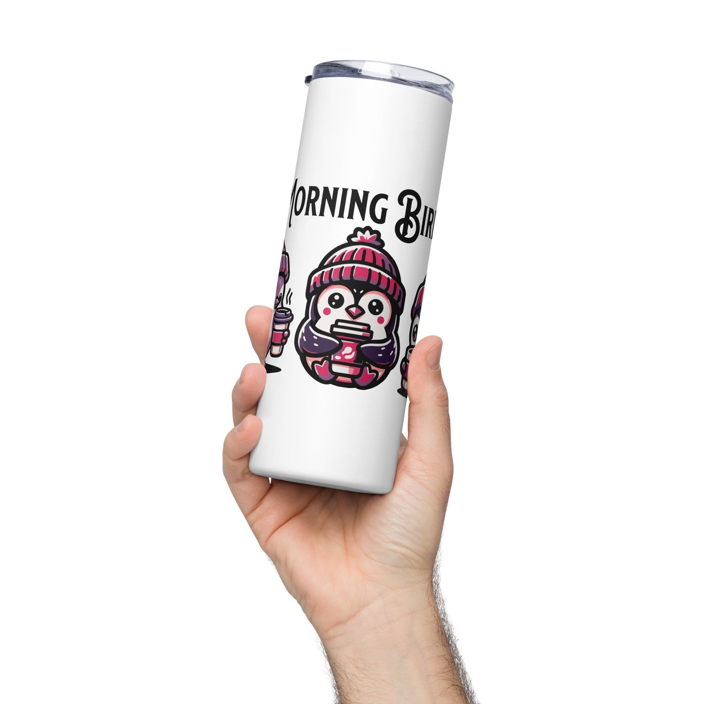 Morning Birds (Purple) Stainless Steel Tumbler - Steel Tumbler - Discovery Co.