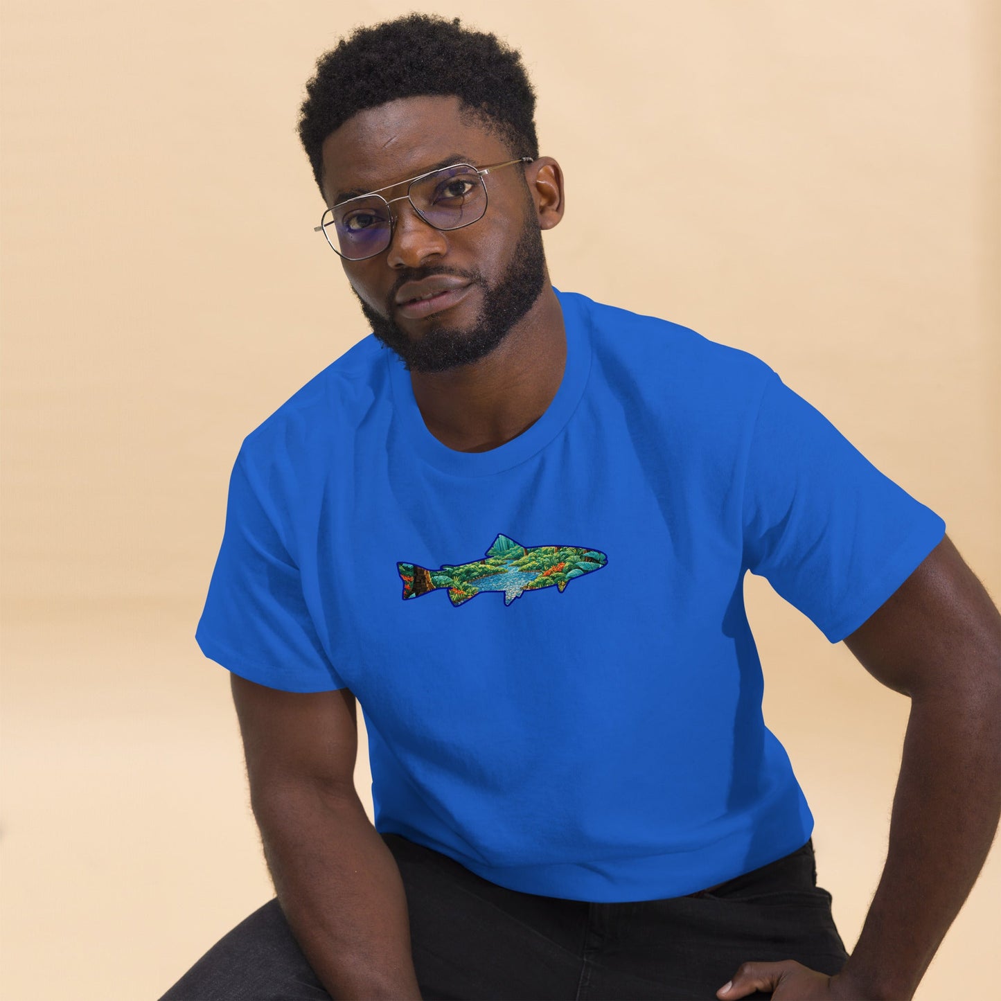 Mosaic Forest Trout Men's (Unisex) Classic Tee - Men's Shirts - Discovery Co.