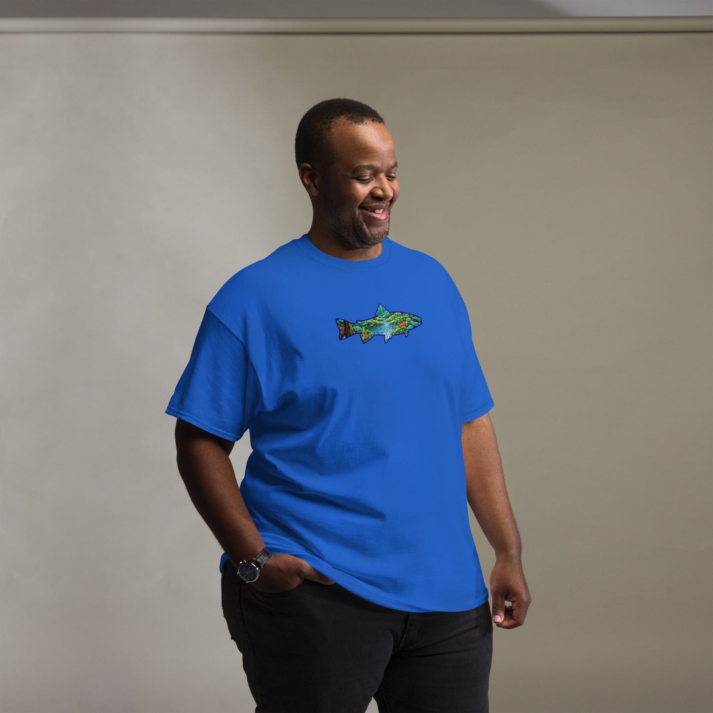 Mosaic Forest Trout Men's (Unisex) Classic Tee - Men's Shirts - Discovery Co.
