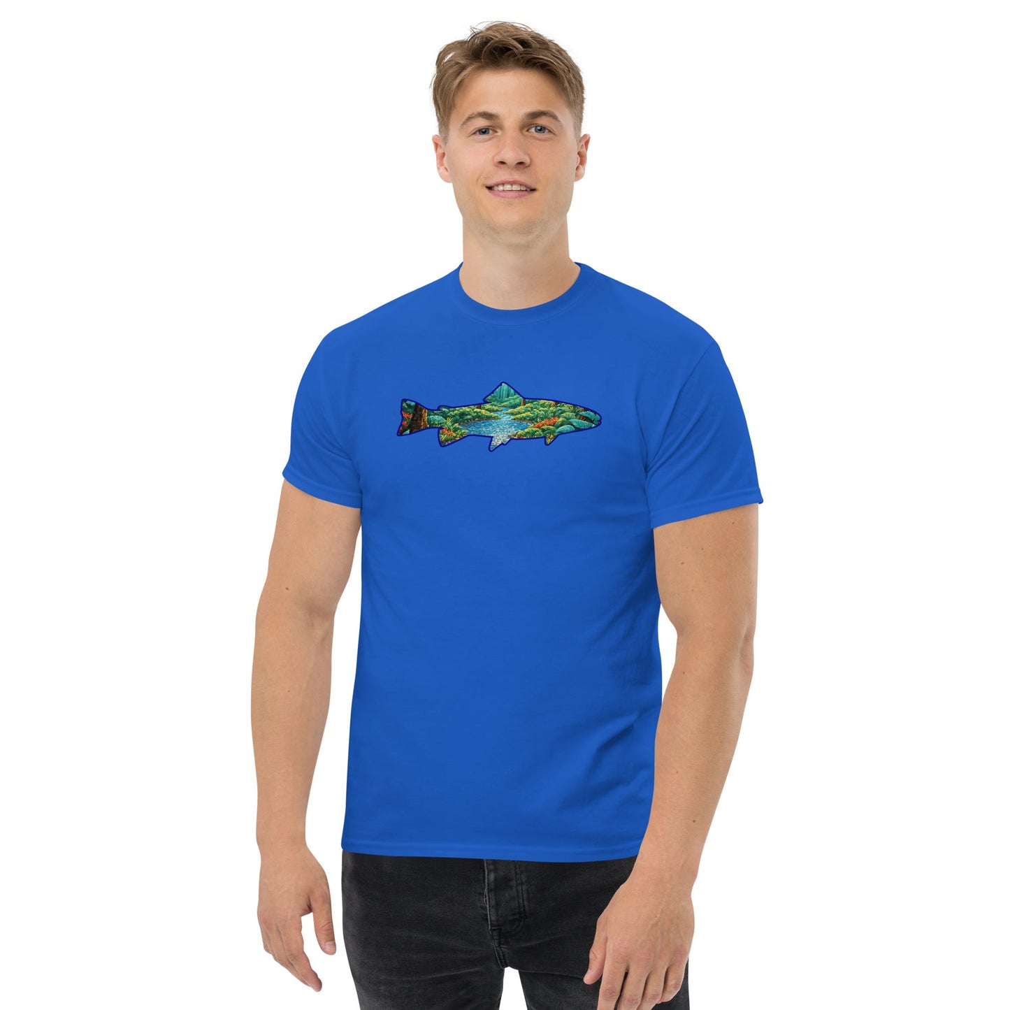Mosaic Forest Trout Men's (Unisex) Classic Tee - Men's Shirts - Discovery Co.