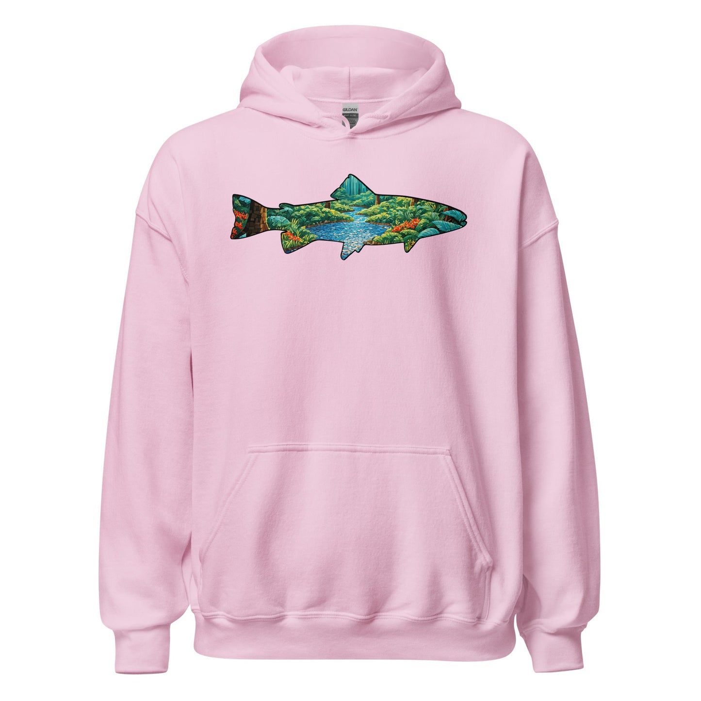 Mosaic Forest Trout Women's (Unisex) Hoodie - Hoodies - Discovery Co.