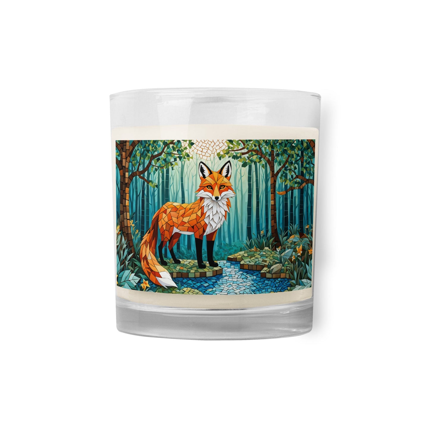 Mosaic Fox By The River Glass Jar Soy Wax Candle - Candles - Discovery Co.
