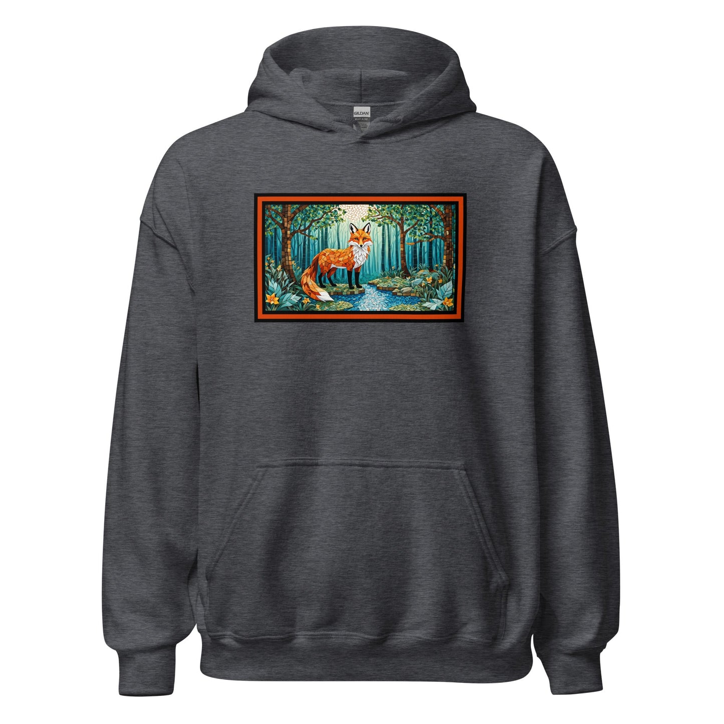 Mosaic Fox By The River Men's (Unisex) Hoodie - Hoodies - Discovery Co.