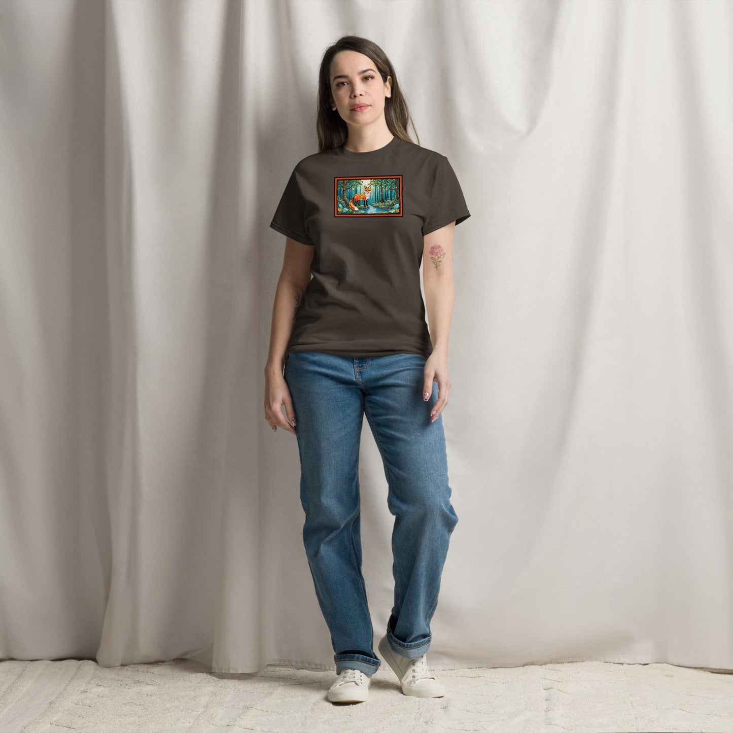 Mosaic Fox By The River Women's (Unisex) Classic Tee - Women's Shirts - Discovery Co.