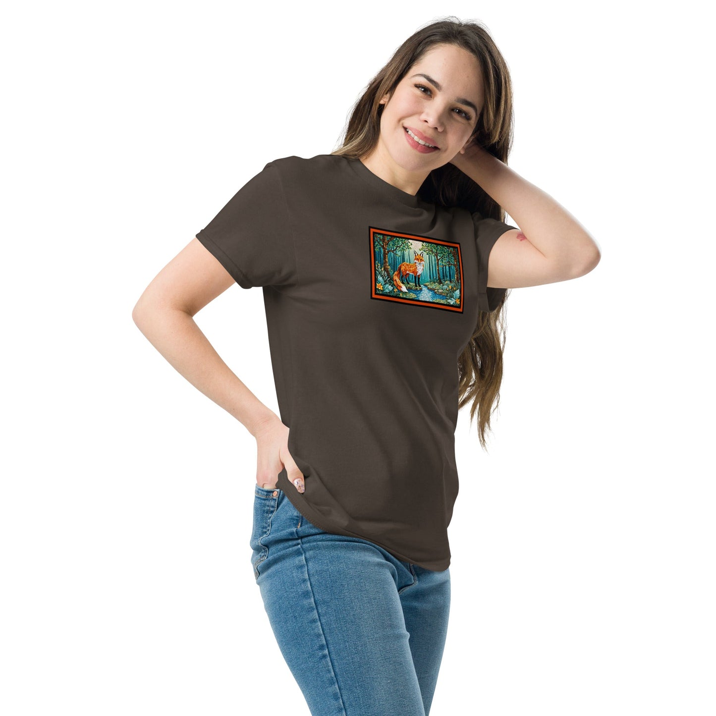 Mosaic Fox By The River Women's (Unisex) Classic Tee - Women's Shirts - Discovery Co.