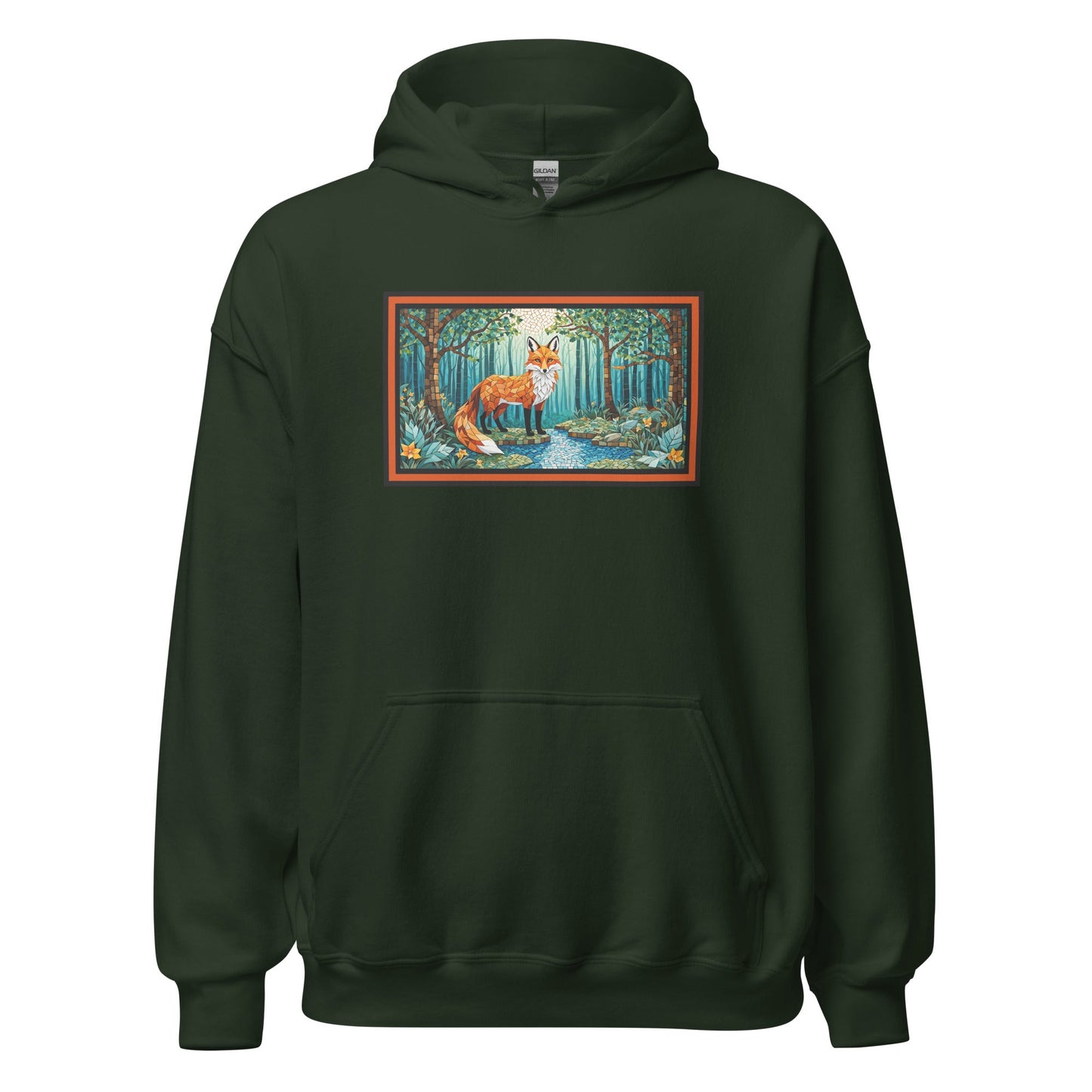 Mosaic Fox By The River Women's (Unisex) Hoodie - Hoodies - Discovery Co.