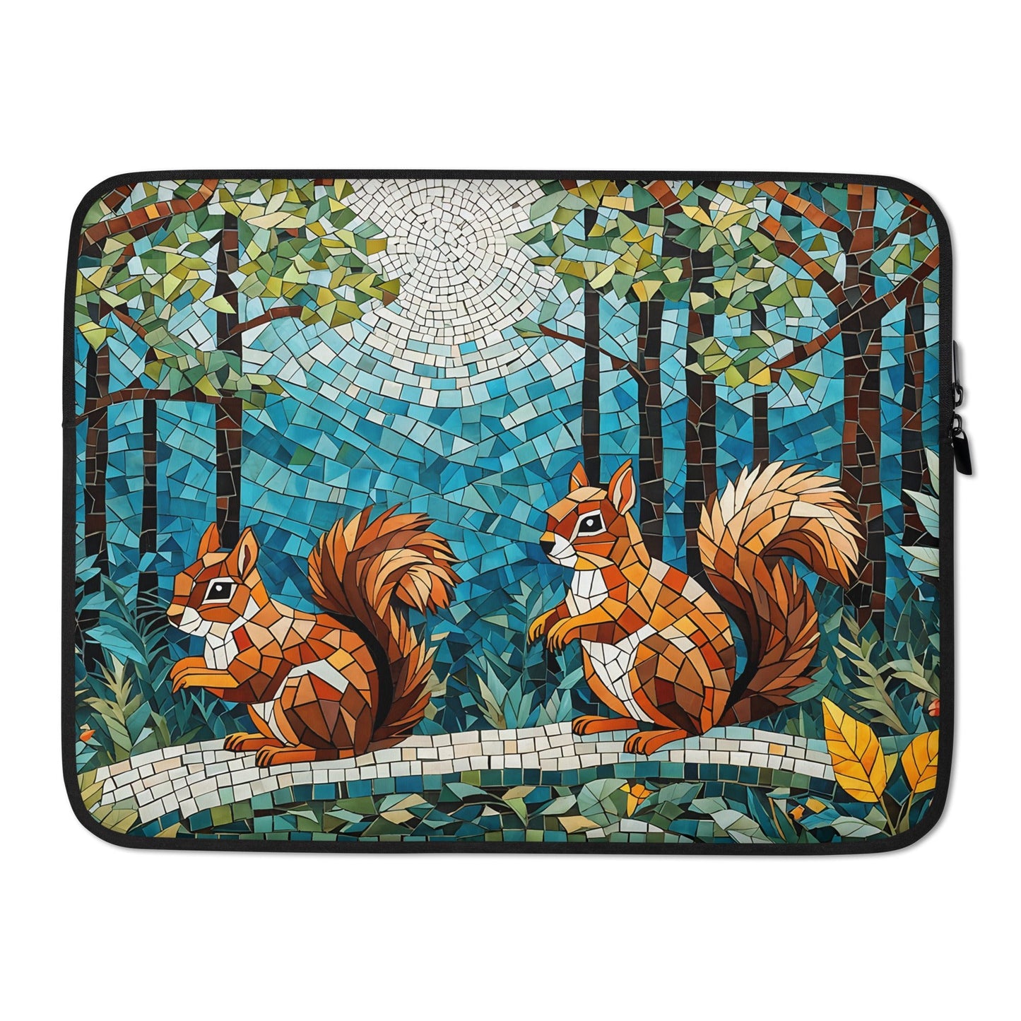Mosaic Squirrels In The Forest Laptop Sleeve - Laptop Cases - Discovery Co.