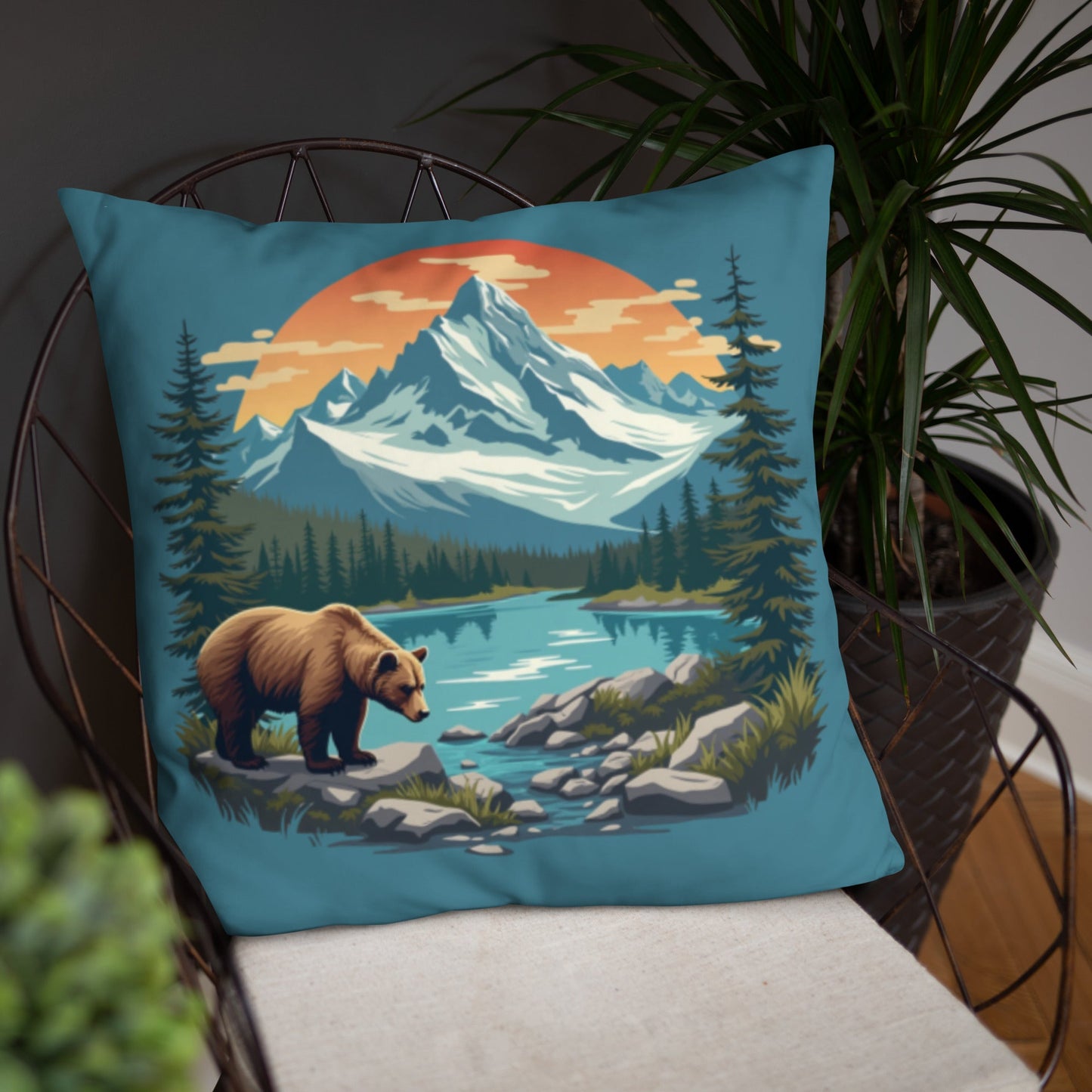 Mountain Bear Basic Pillow - Pillows - Discovery Co.