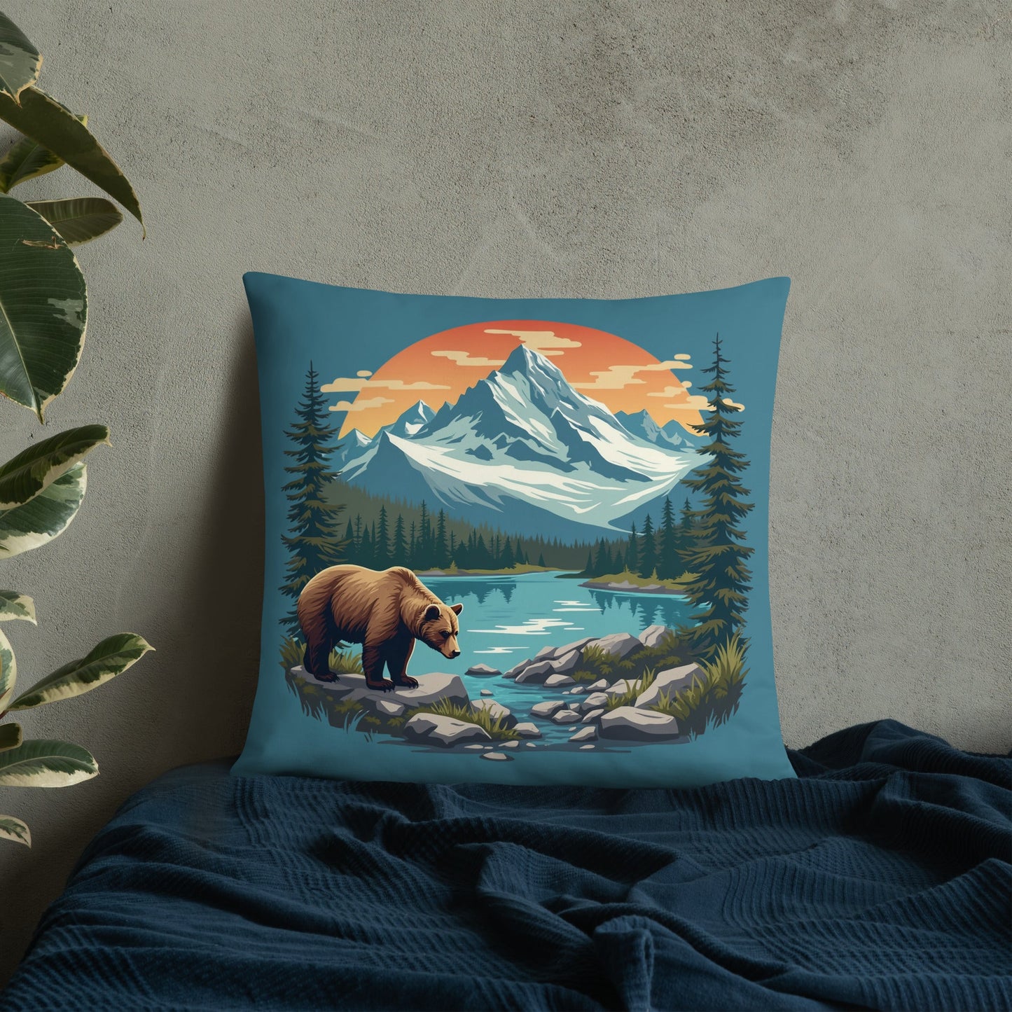 Mountain Bear Basic Pillow - Pillows - Discovery Co.