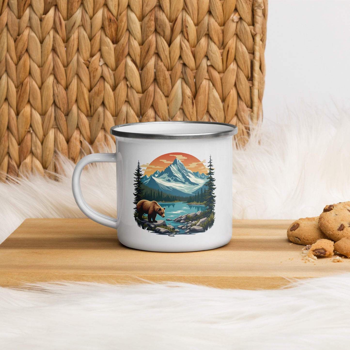 Mountain Bear Enamel Mug - Mugs - Discovery Co.