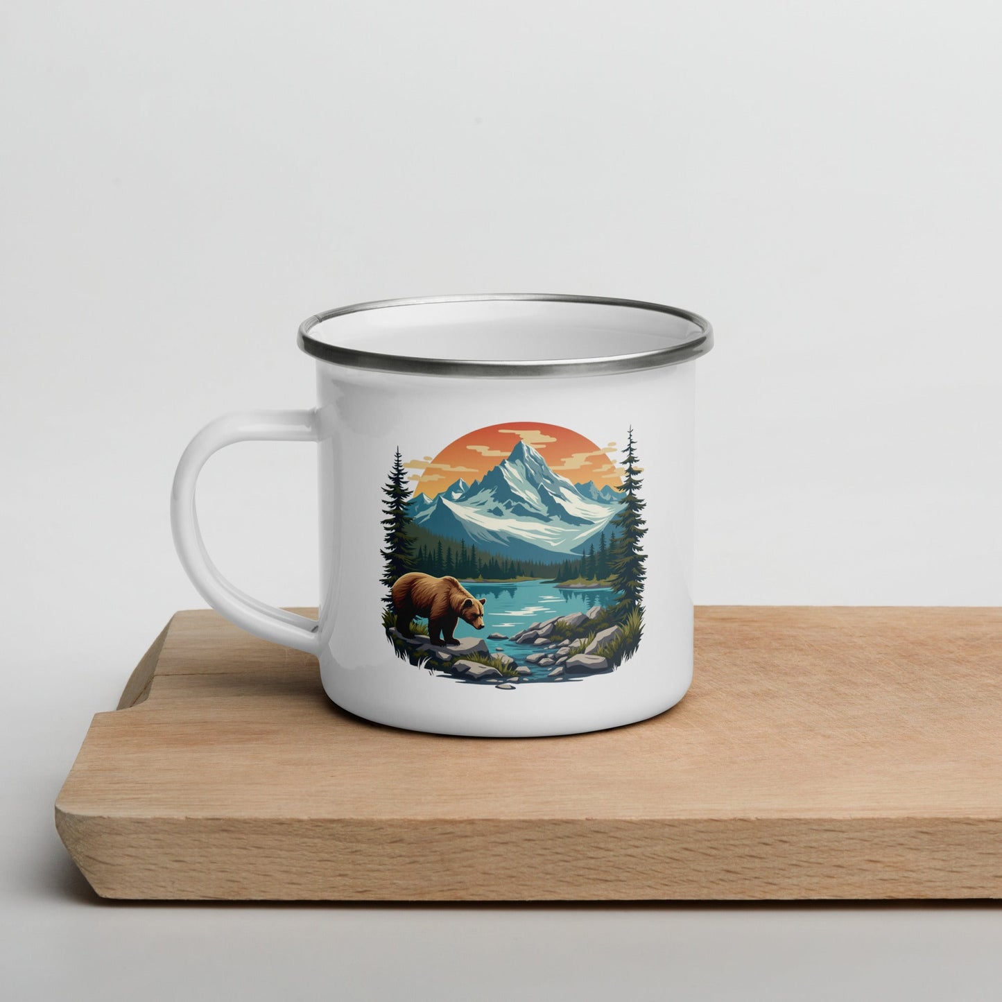 Mountain Bear Enamel Mug - Mugs - Discovery Co.