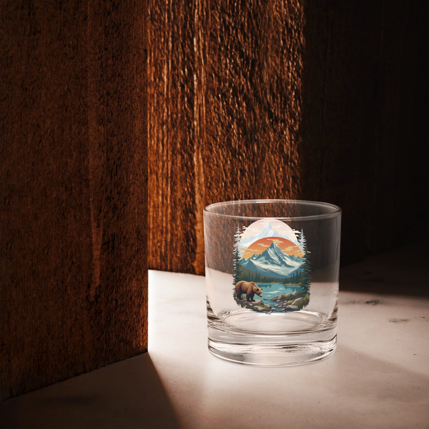 Mountain Bear Rocks Glass - Rocks Glass - Discovery Co.