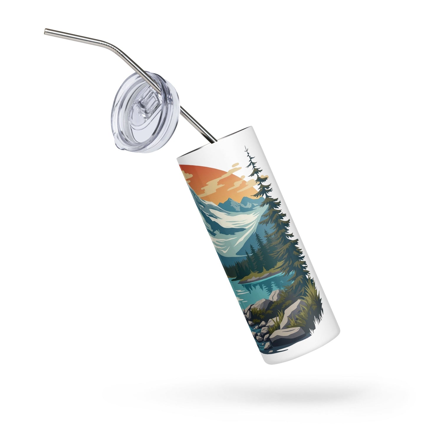 Mountain Bear Stainless Steel Tumbler - Steel Tumbler - Discovery Co.