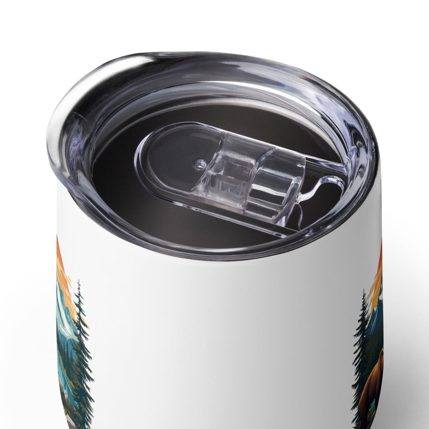 Mountain Bear Stainless Steel Wine Tumbler - Steel Tumbler - Discovery Co.