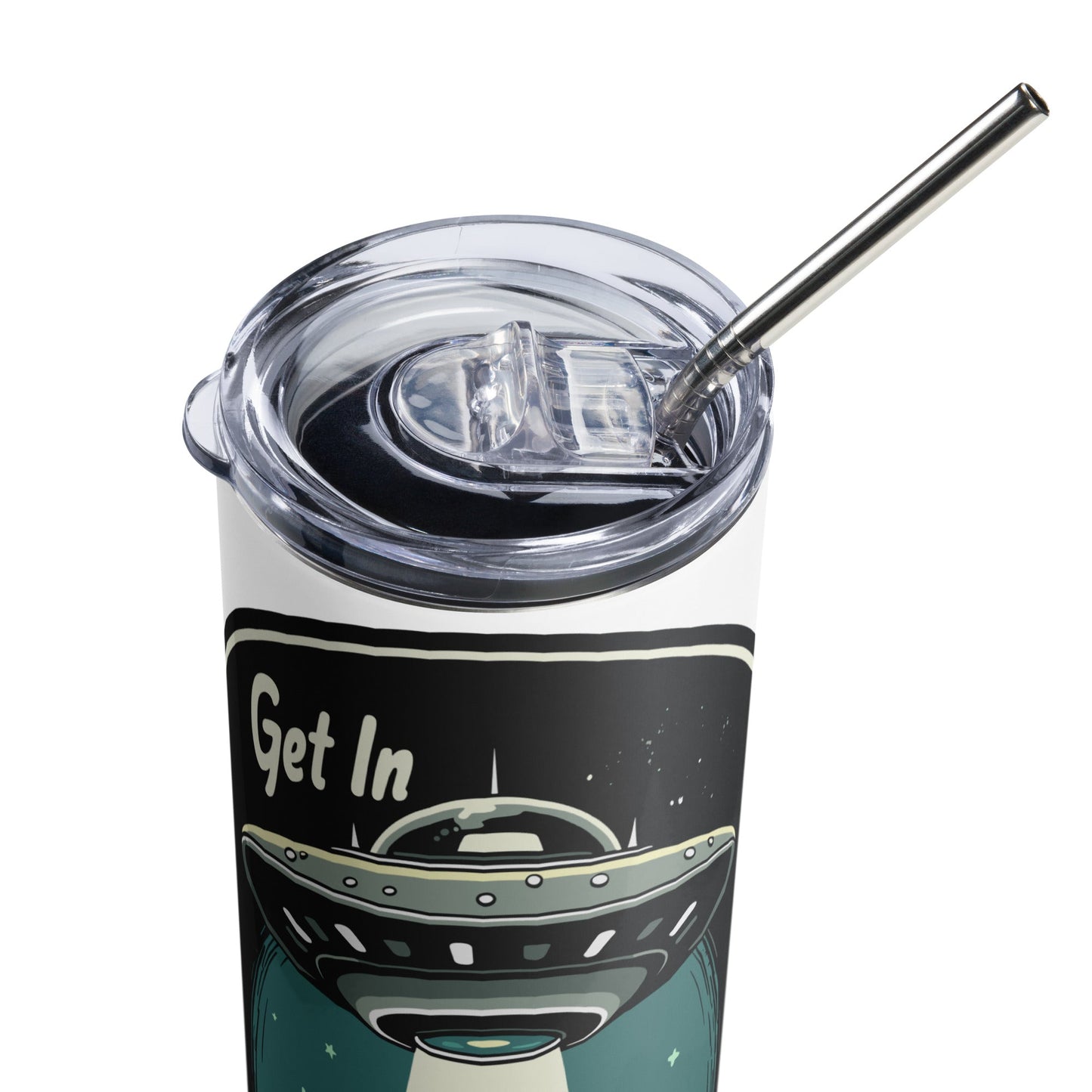 Mountain Biker - UFO Abduction Stainless Steel Tumbler - Steel Tumbler - Discovery Co.