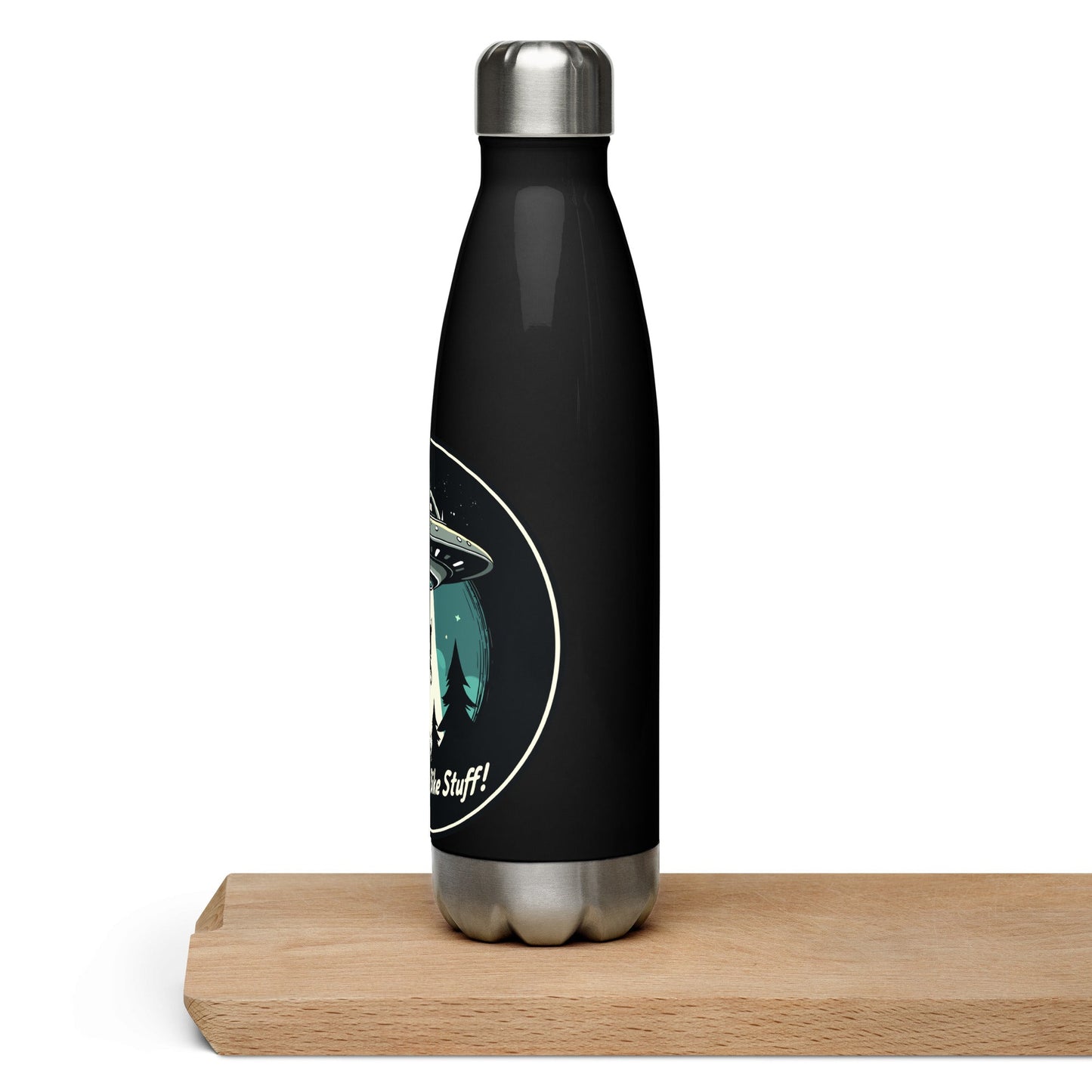 Mountain Biker - UFO Abduction Stainless Steel Water Bottle - Stainless Steel Water Bottle - Discovery Co.