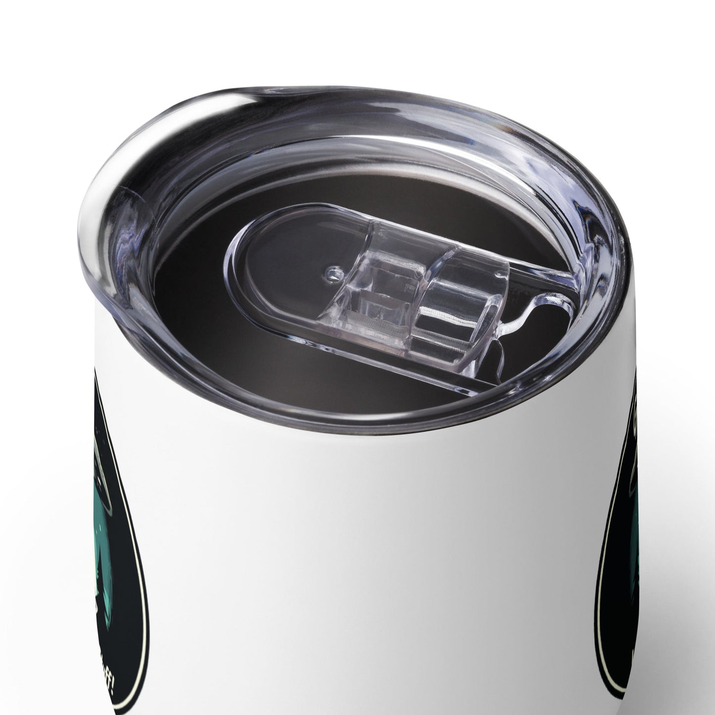 Mountain Biker - UFO Abduction Stainless Steel Wine Tumbler - Steel Tumbler - Discovery Co.