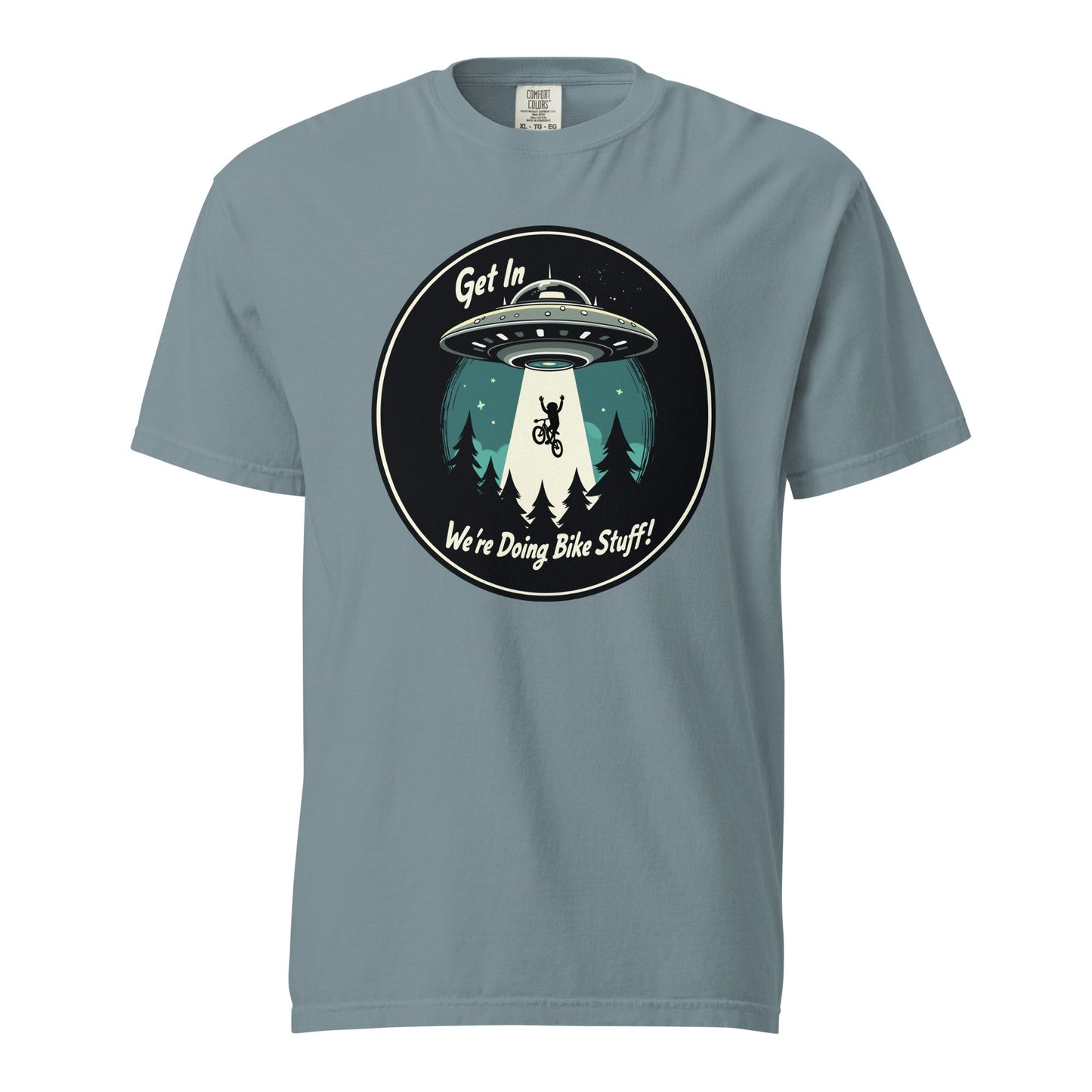 Mountain Biker - UFO Abduction Women's (Unisex) Premium Tee - Women's Shirts - Discovery Co.