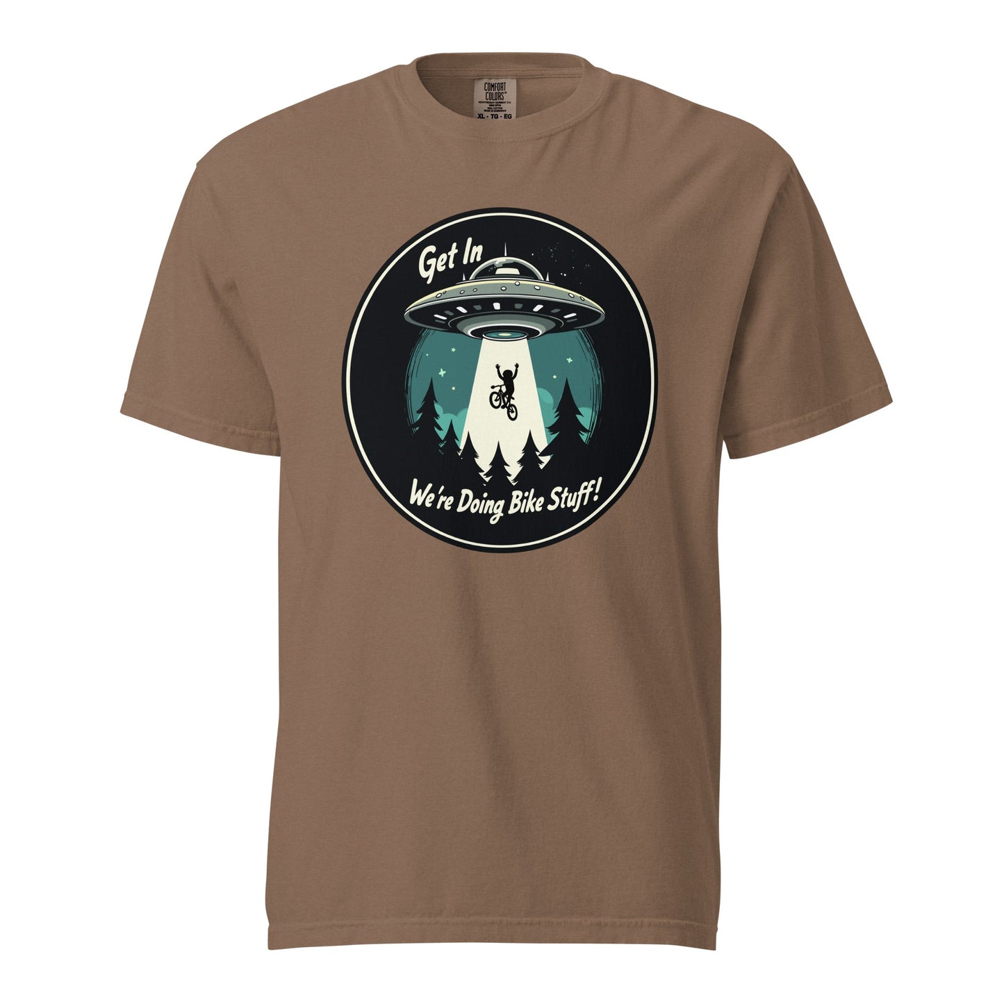 Mountain Biker - UFO Abduction Women's (Unisex) Premium Tee - Women's Shirts - Discovery Co.