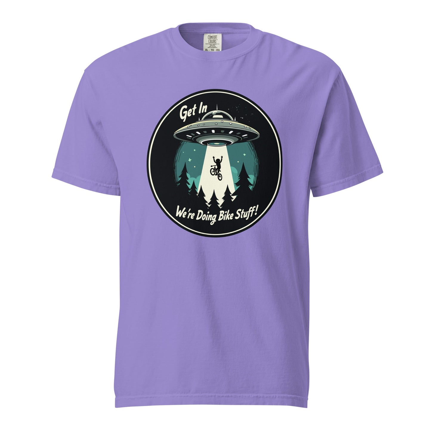 Mountain Biker - UFO Abduction Women's (Unisex) Premium Tee - Women's Shirts - Discovery Co.