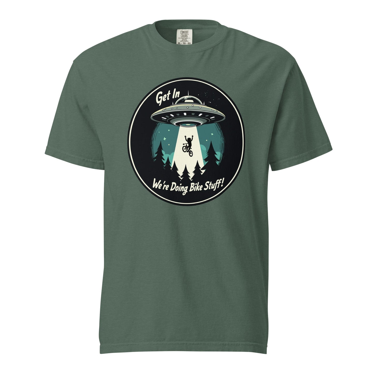 Mountain Biker - UFO Abduction Women's (Unisex) Premium Tee - Women's Shirts - Discovery Co.