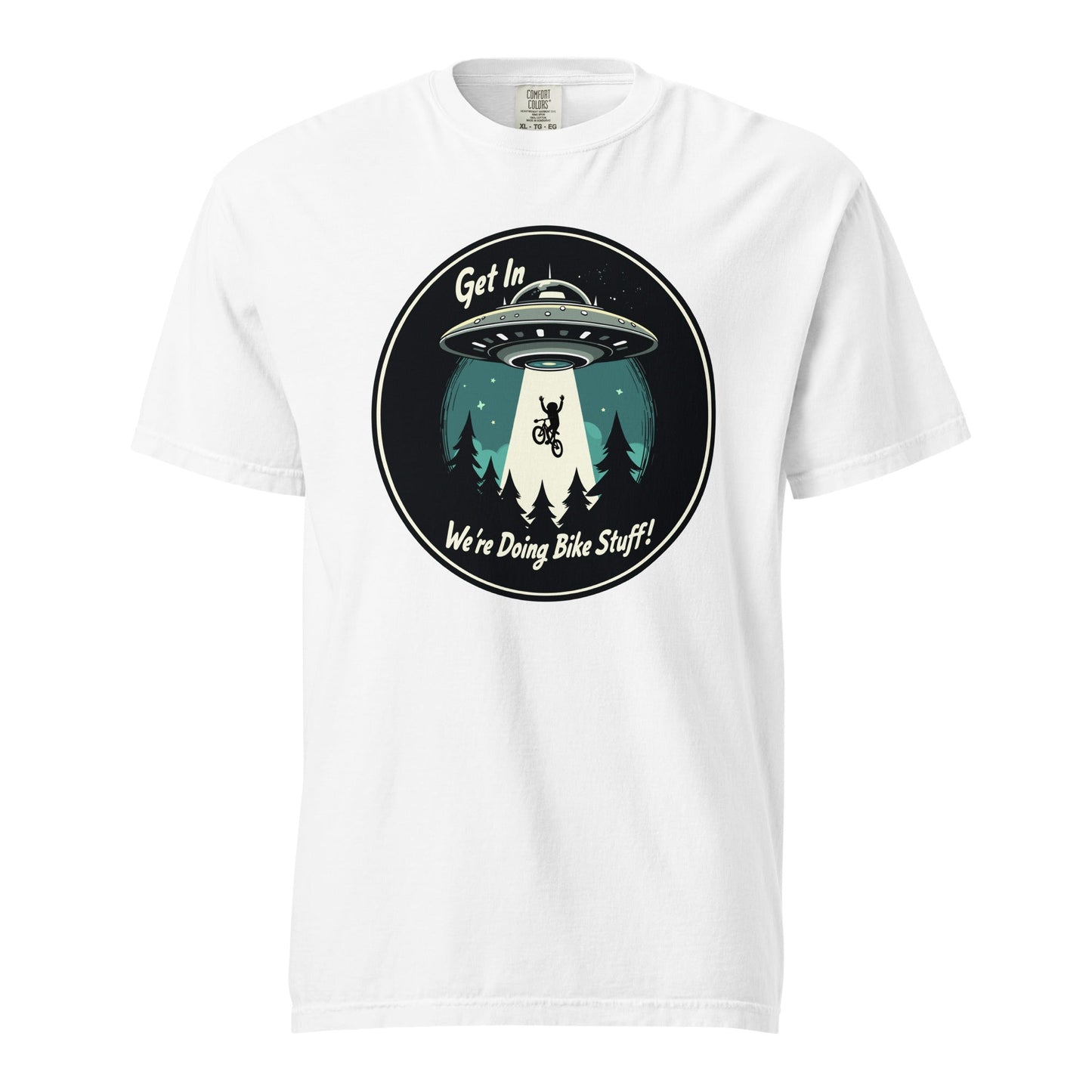 Mountain Biker - UFO Abduction Women's (Unisex) Premium Tee - Women's Shirts - Discovery Co.