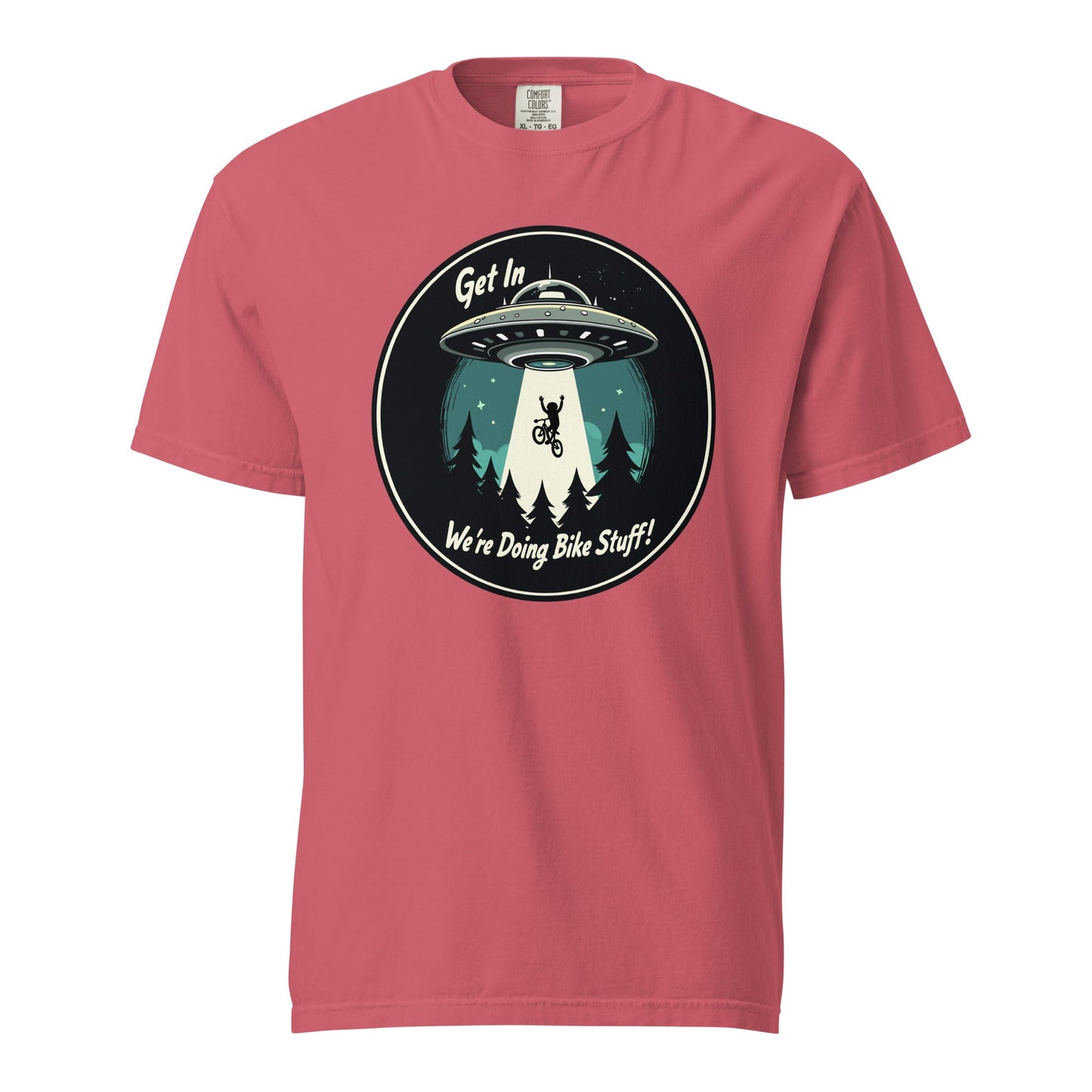 Mountain Biker - UFO Abduction Women's (Unisex) Premium Tee - Women's Shirts - Discovery Co.