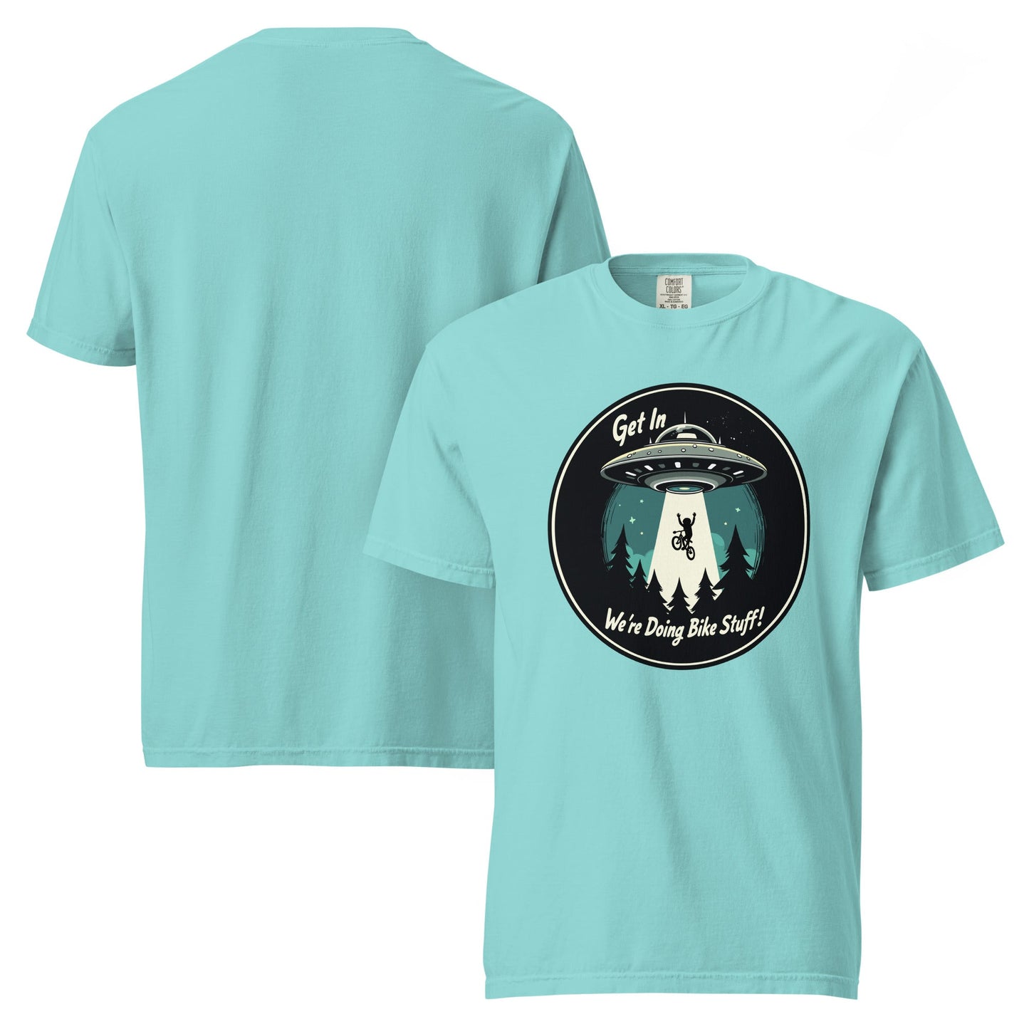 Mountain Biker - UFO Abduction Women's (Unisex) Premium Tee - Women's Shirts - Discovery Co.