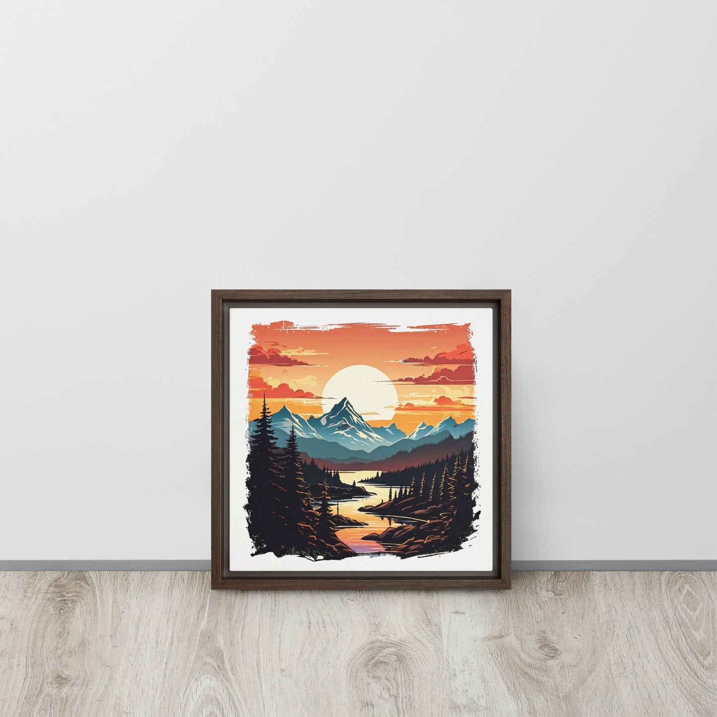 Mountain Stream Framed Canvas - Canvas Prints - Discovery Co.