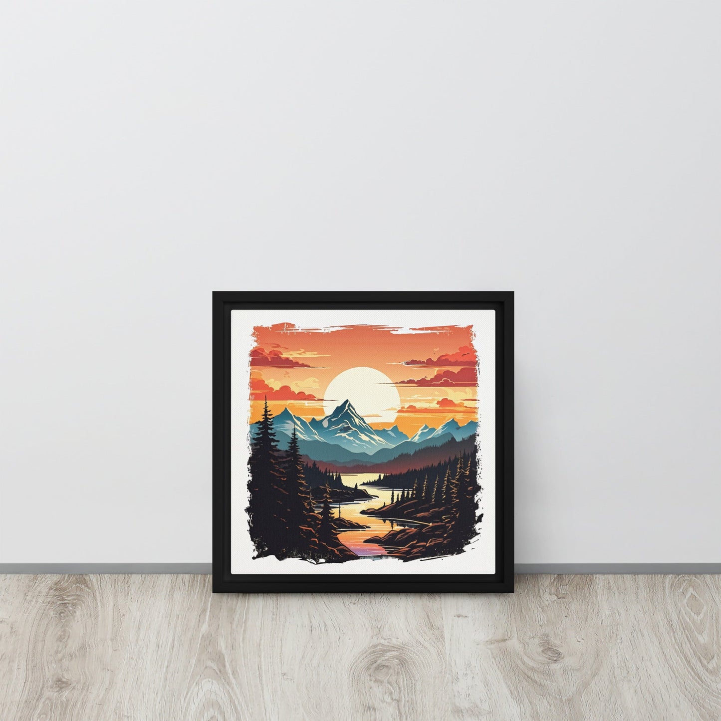 Mountain Stream Framed Canvas - Canvas Prints - Discovery Co.