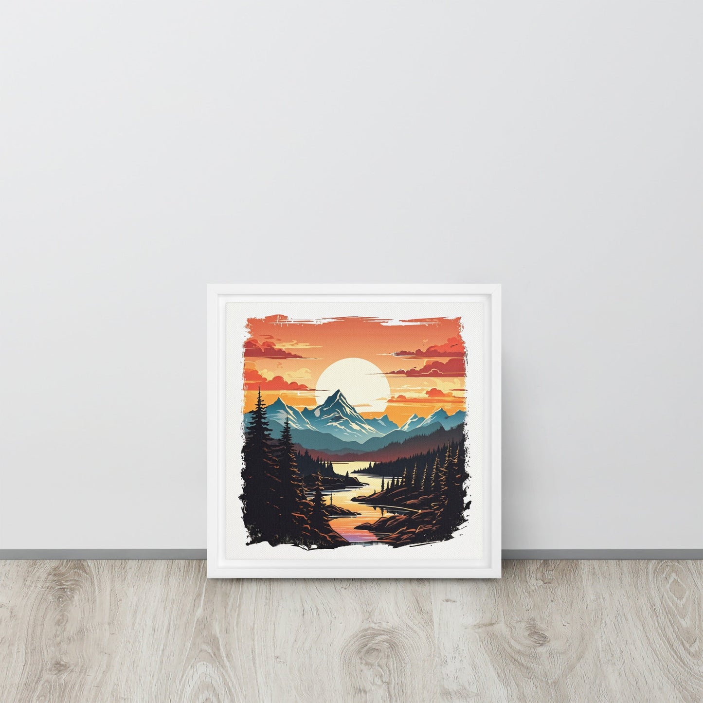 Mountain Stream Framed Canvas - Canvas Prints - Discovery Co.