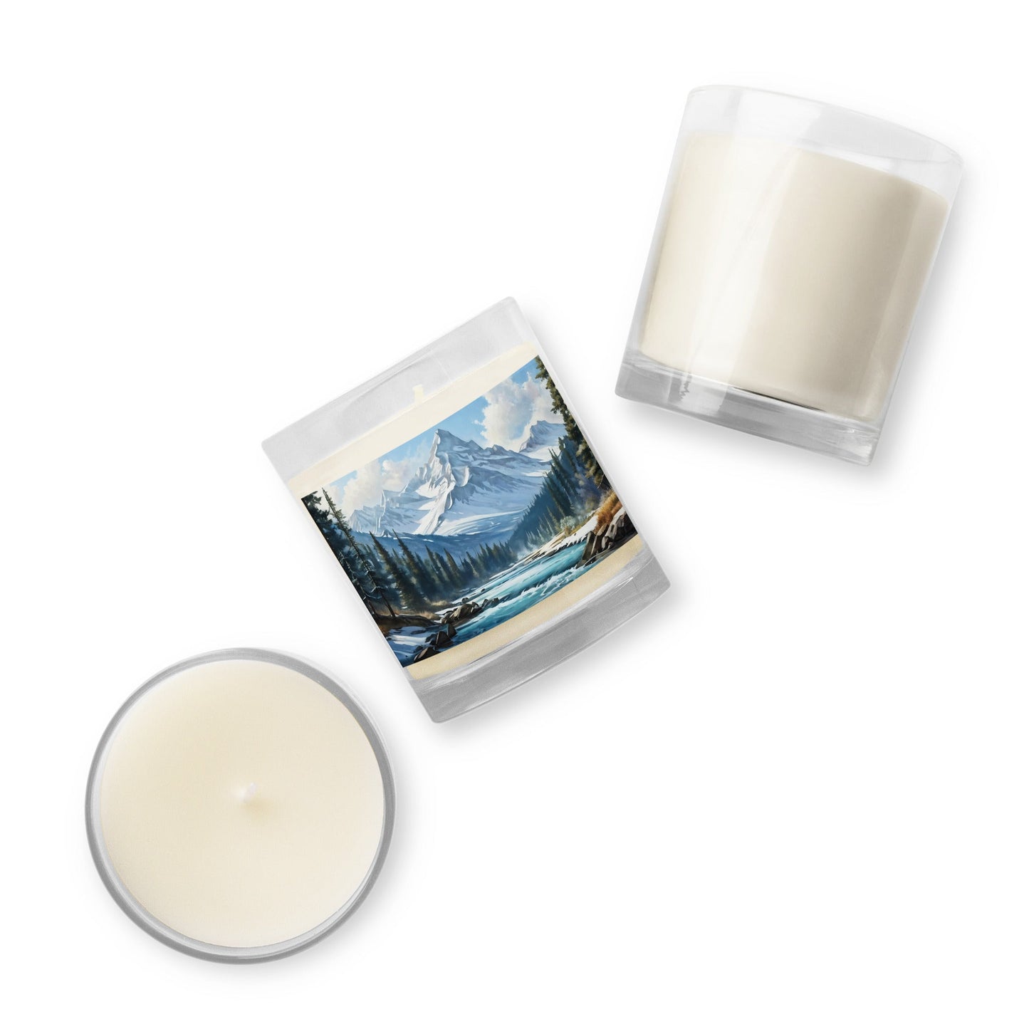 Mountains By The River Glass Jar Soy Wax Candle - Candles - Discovery Co.