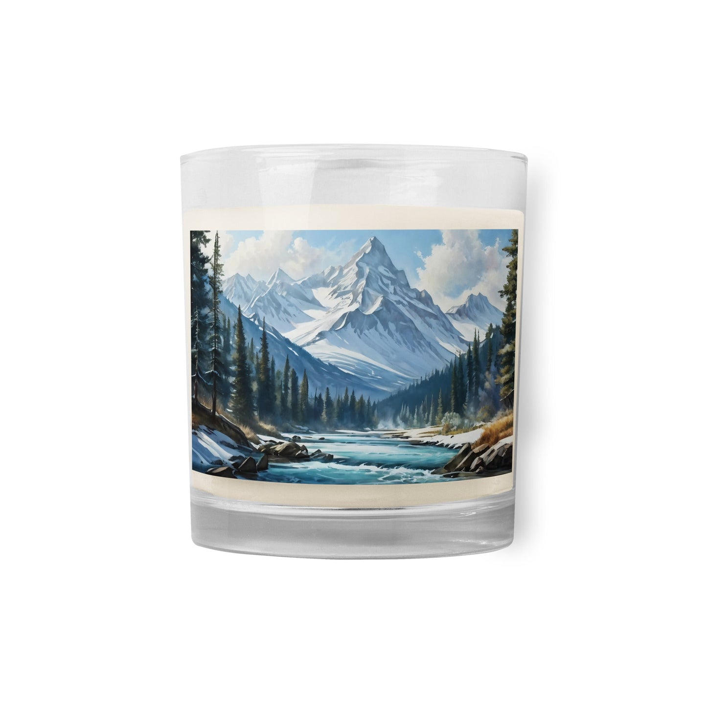 Mountains By The River Glass Jar Soy Wax Candle - Candles - Discovery Co.